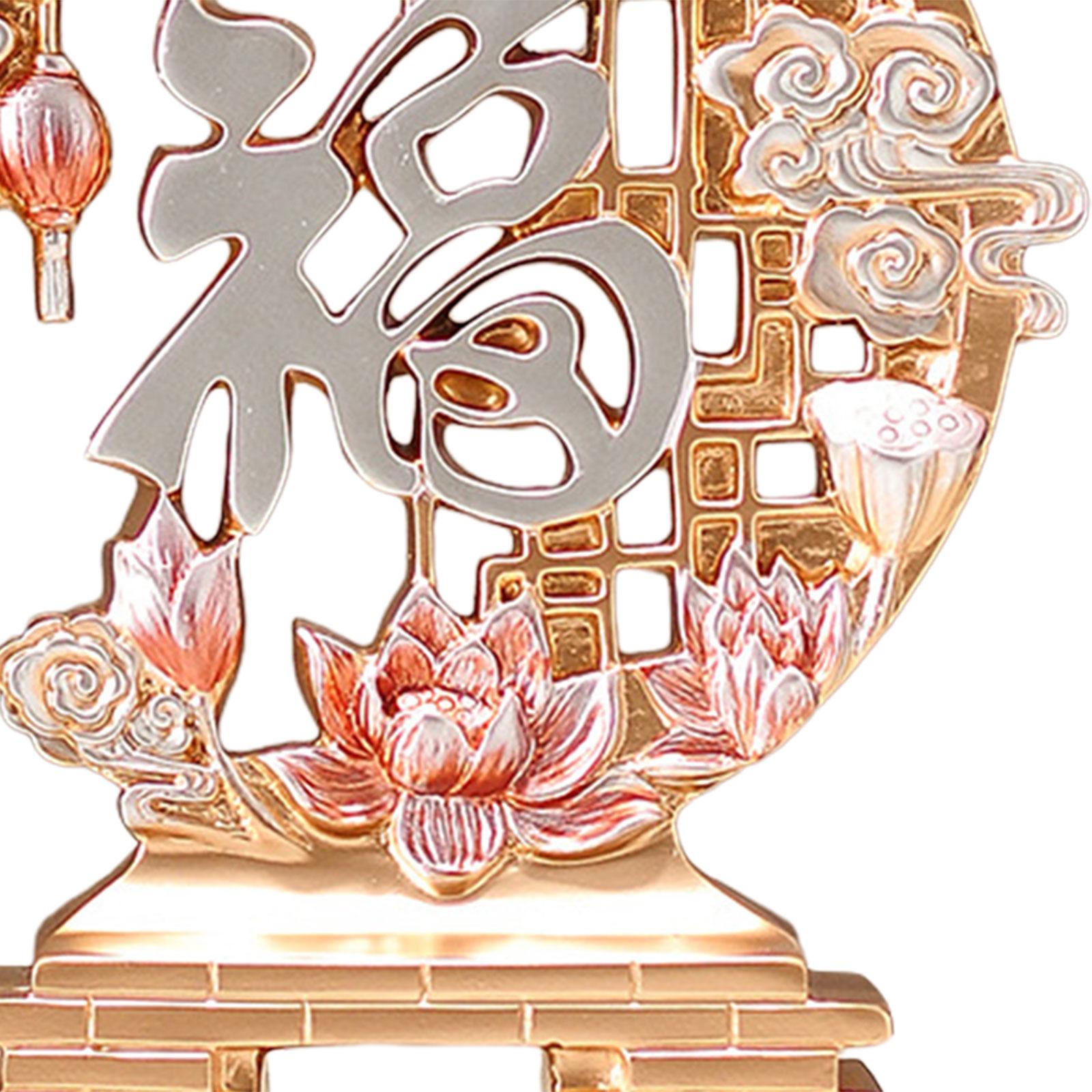 Resin Figurine Art Dining Room Souvenirs Gifts Bookshelf Fu Character Statue