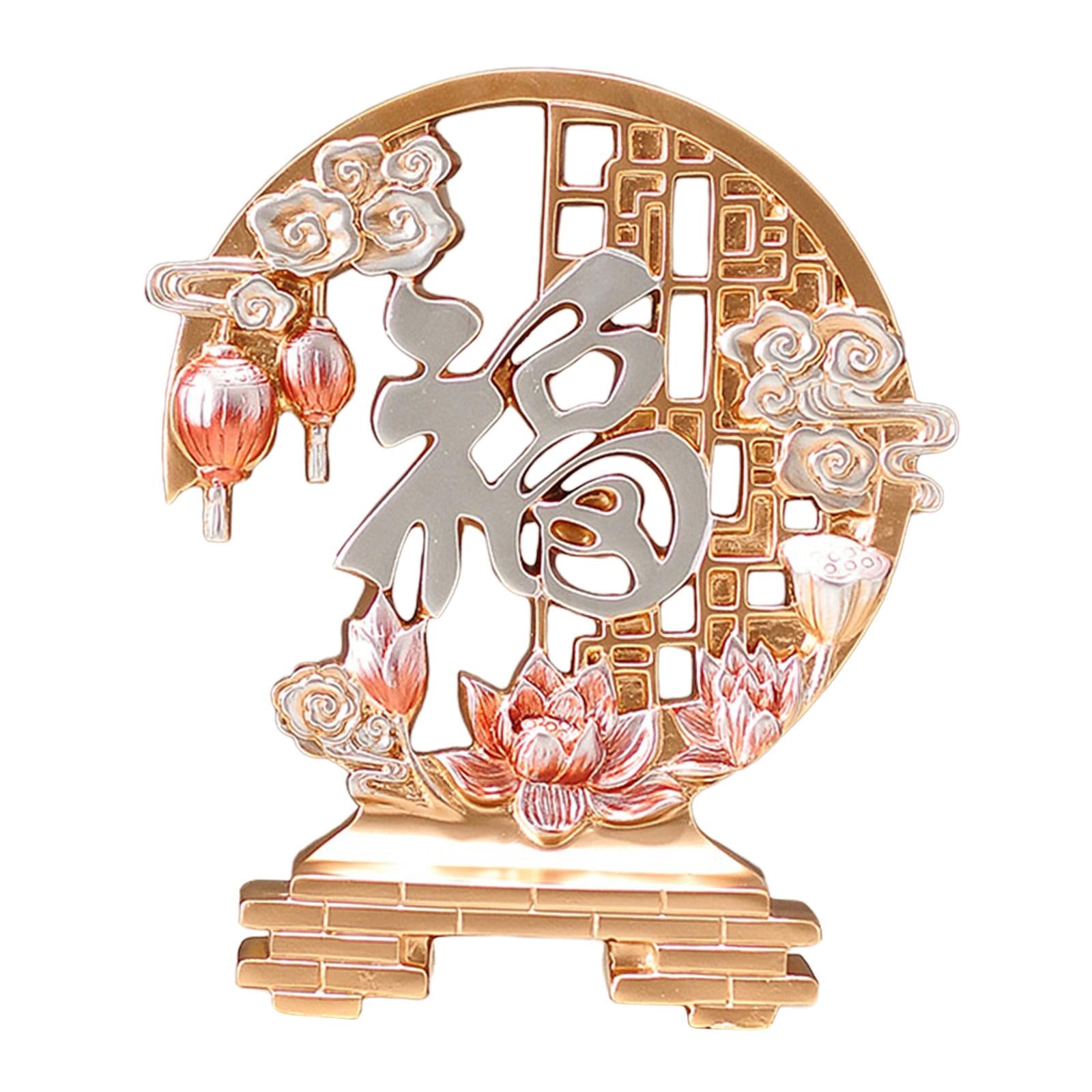 Resin Figurine Art Dining Room Souvenirs Gifts Bookshelf Fu Character Statue