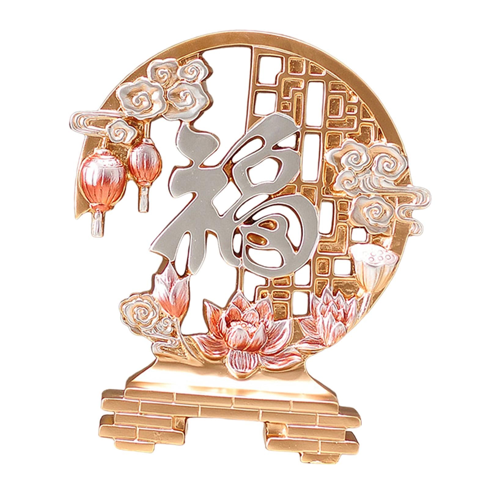 Resin Figurine Art Dining Room Souvenirs Gifts Bookshelf Fu Character Statue