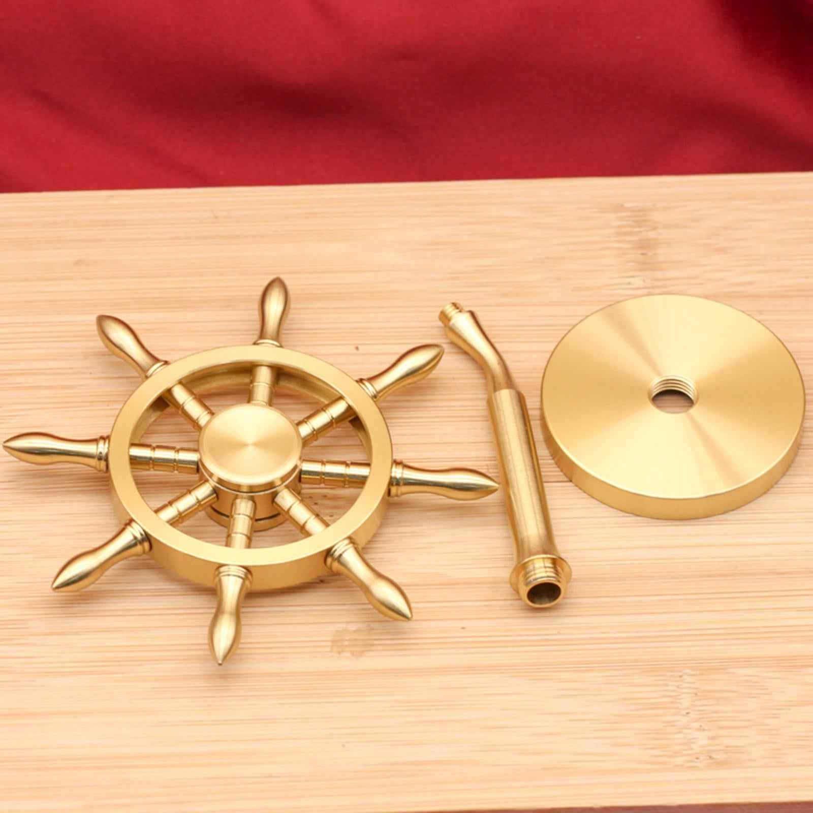 Ship Steering Wheel Boat Sculpture Gift Wealth for Tea Table Bookshelf Table