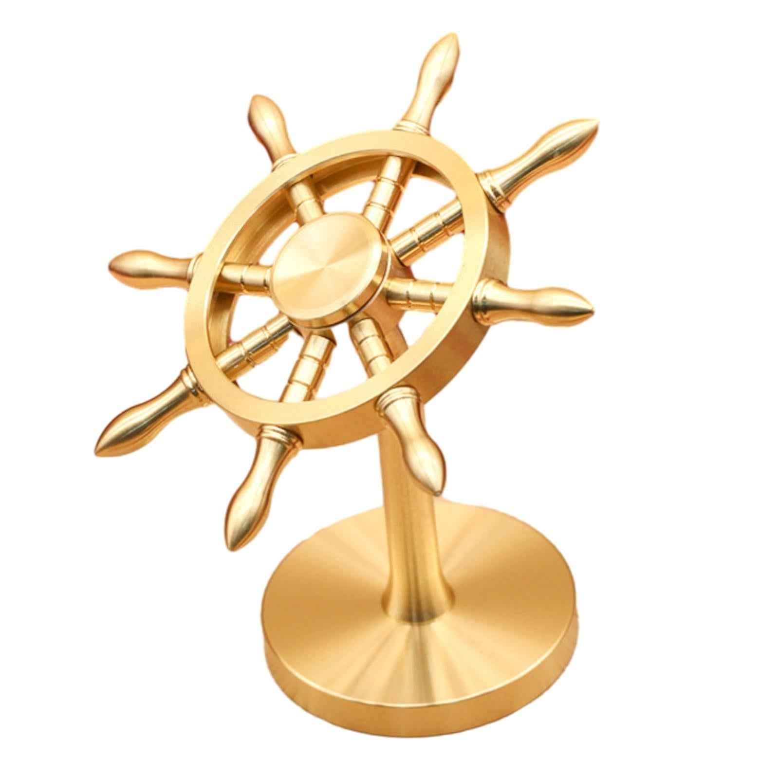Ship Steering Wheel Boat Sculpture Gift Wealth for Tea Table Bookshelf Table