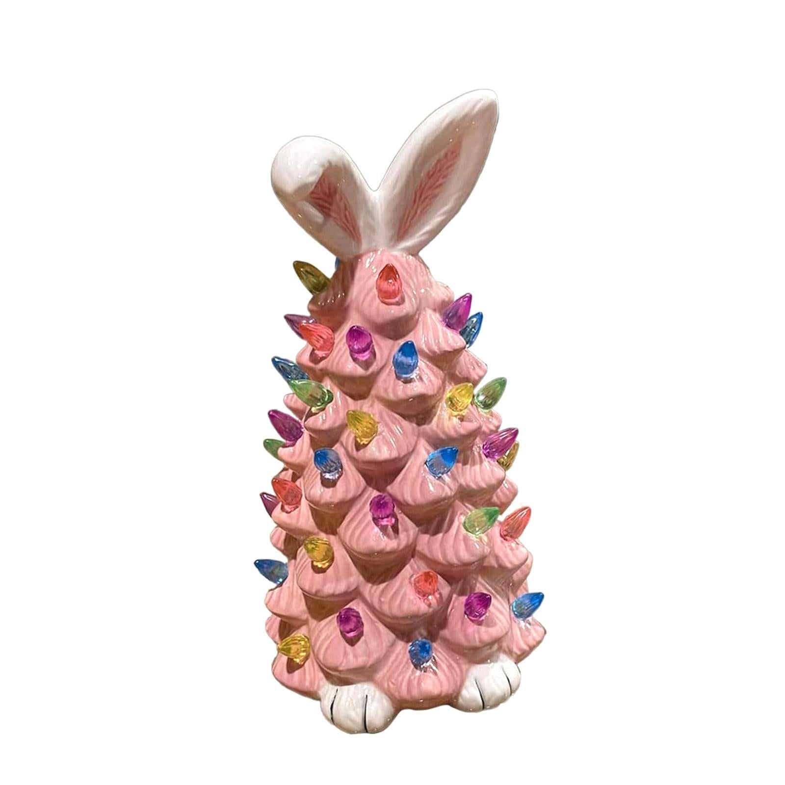 Resin Figurine Cabinet Table Centerpieces Indoor Desktop Easter Bunny Statue