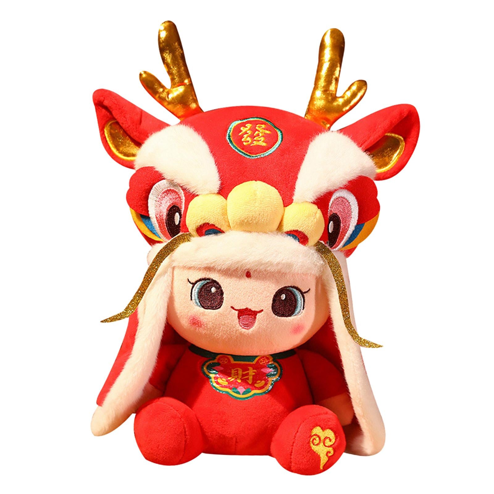 30cm Cartoon Chinese Dragon Stuffed Animal Toy Sofa Pillow for Birthday Gift