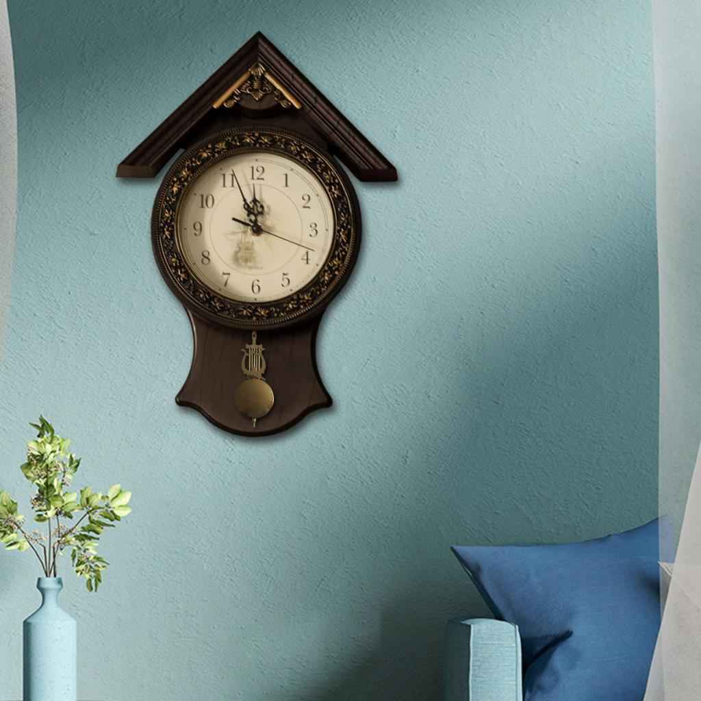 Clock Metal Pendulum Hanging Decor Wall Clock Desk Clocks DIY Clock Movement Long 20cm Brown Rod
