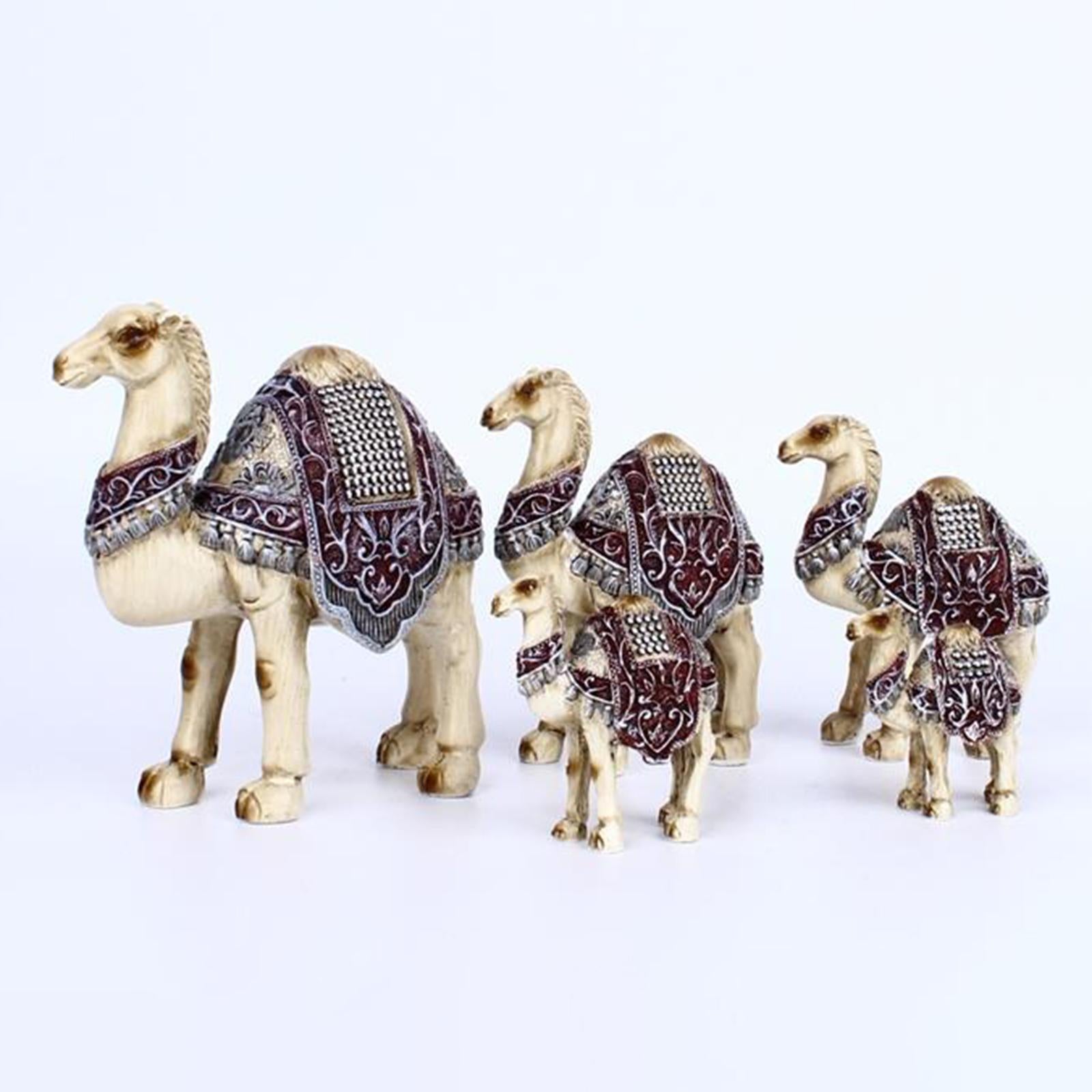 5x Resin Animal Sculpture Cute Desert Camel Miniature Figurines for Birthday