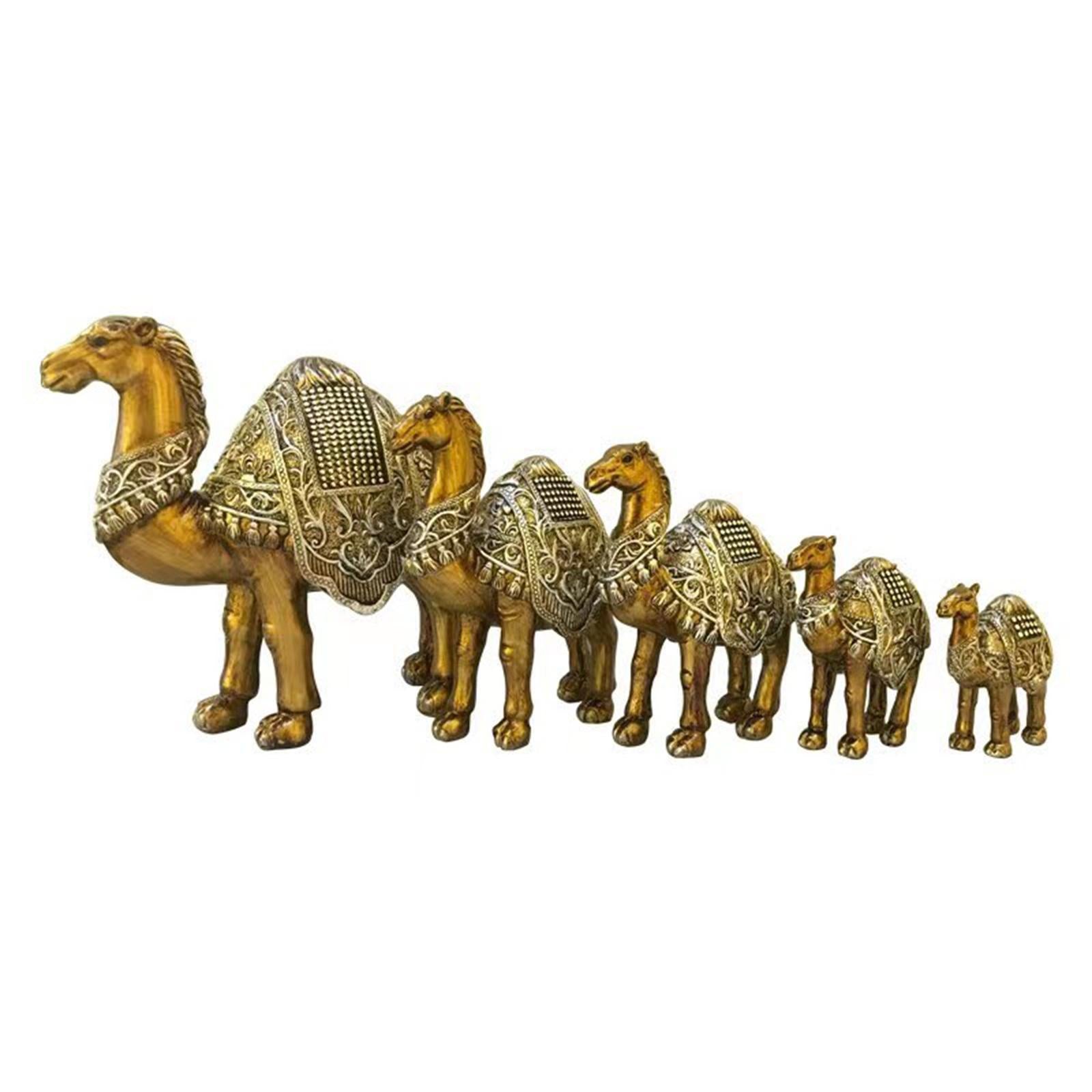 5x Resin Animal Sculpture Cute Desert Camel Miniature Figurines for Birthday