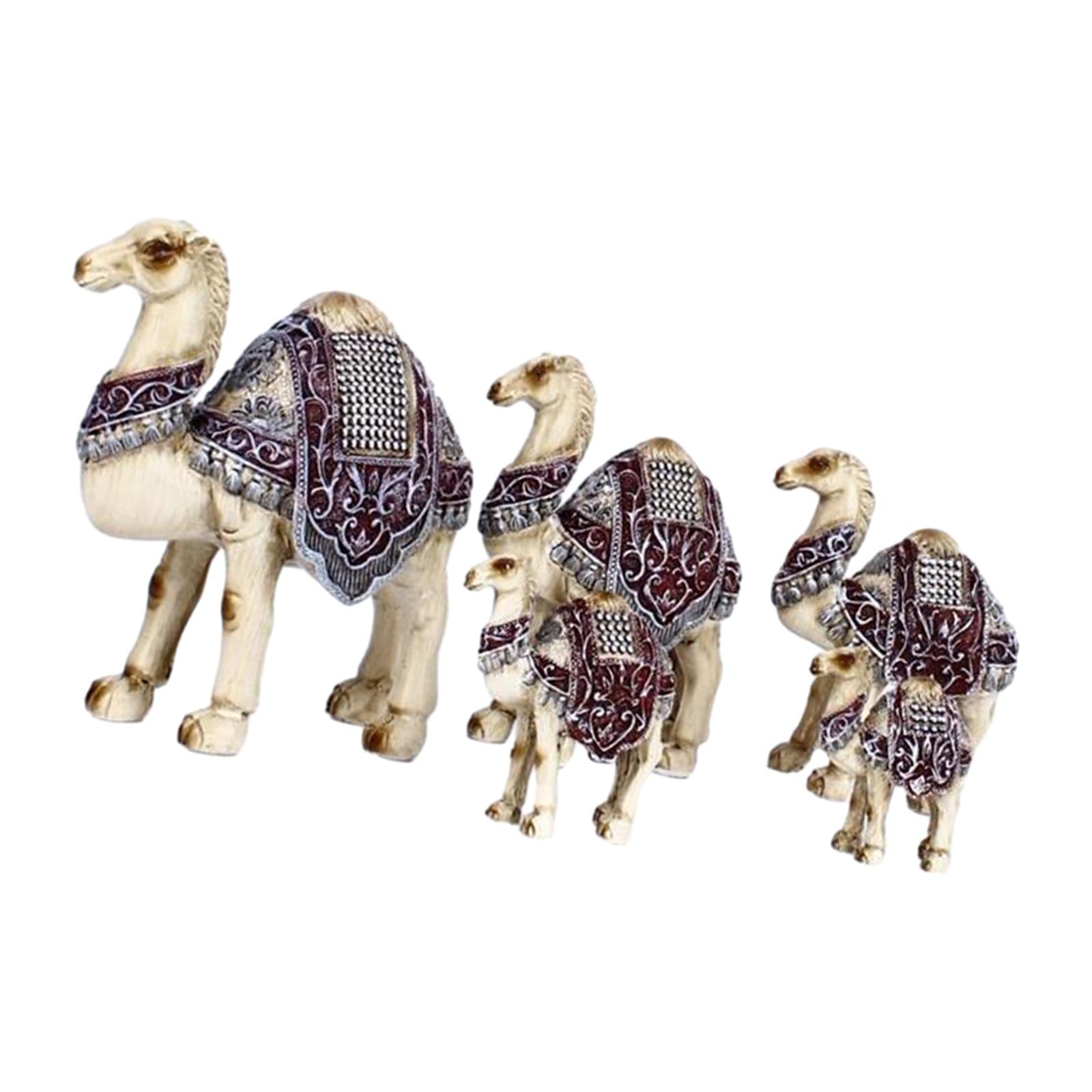 5x Resin Animal Sculpture Cute Desert Camel Miniature Figurines for Birthday