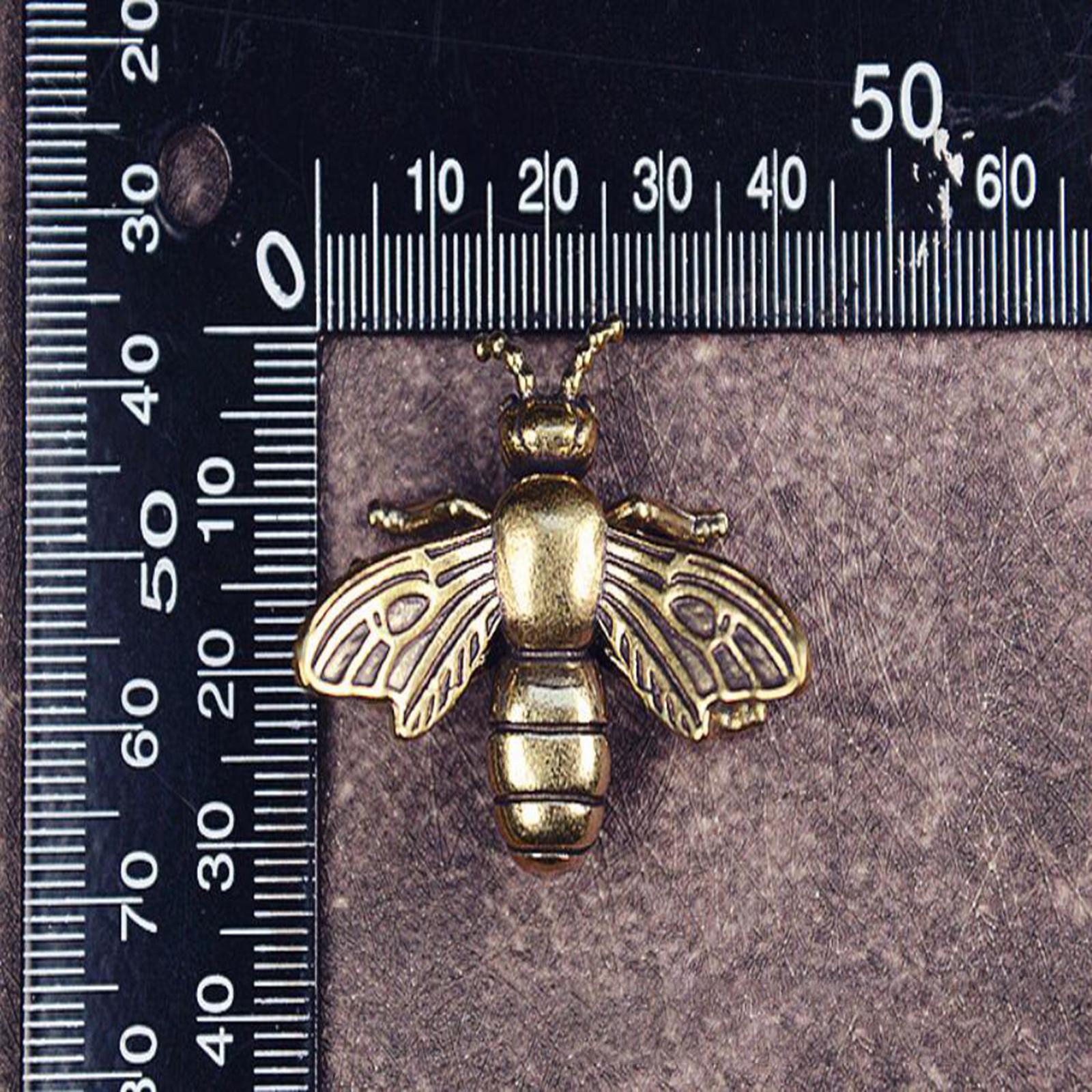 Bee Figurine Tea Pet Metal Small Bee Decoration for Bookself Desk Home Decor