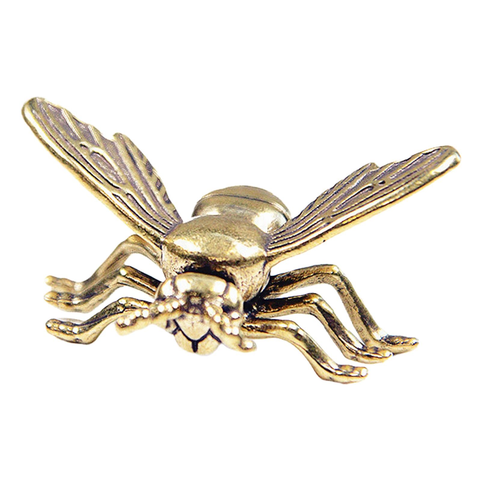 Bee Figurine Tea Pet Metal Small Bee Decoration for Bookself Desk Home Decor