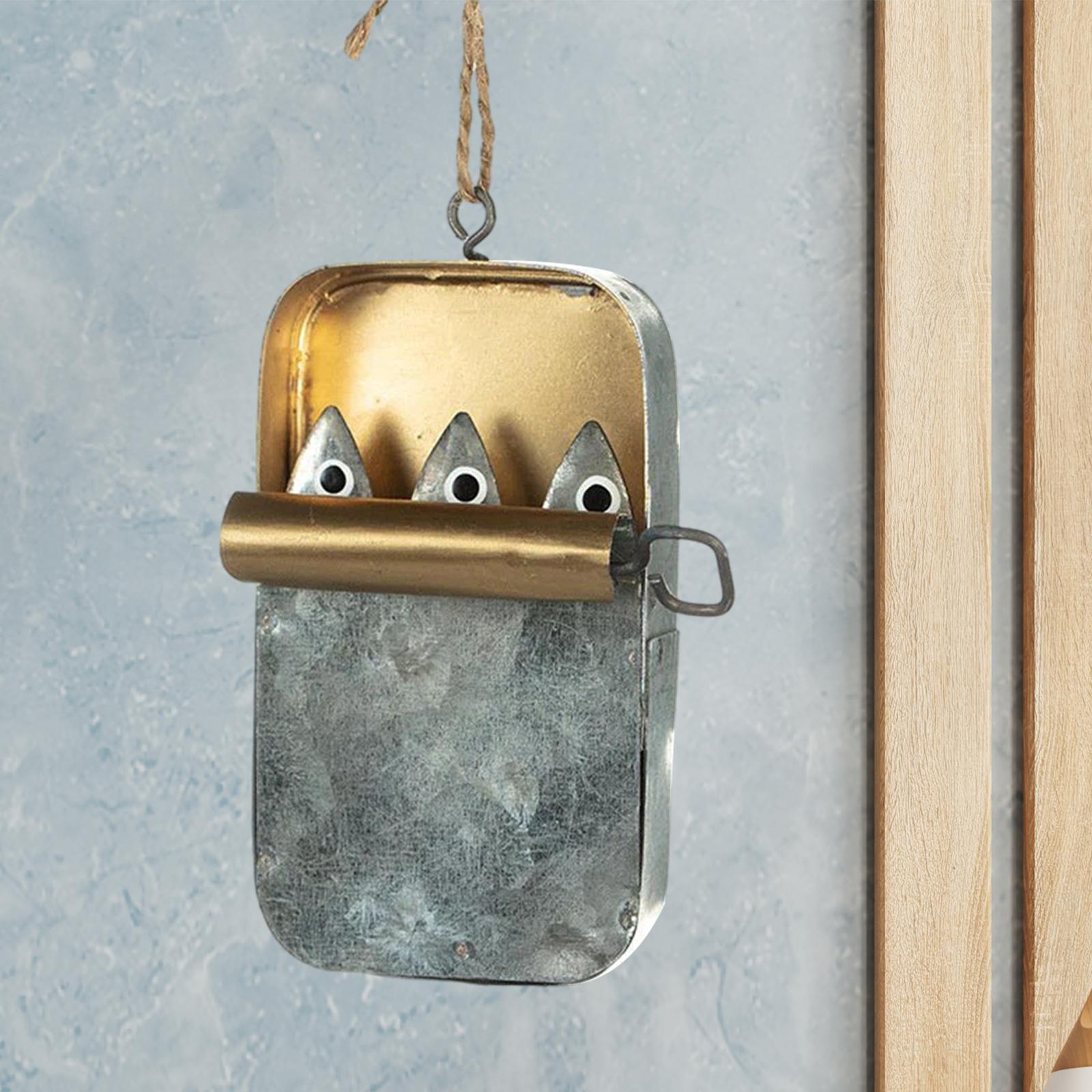Sardine Can Pendant Funny Metal Tree Pendant for Living Room Walls Interiors