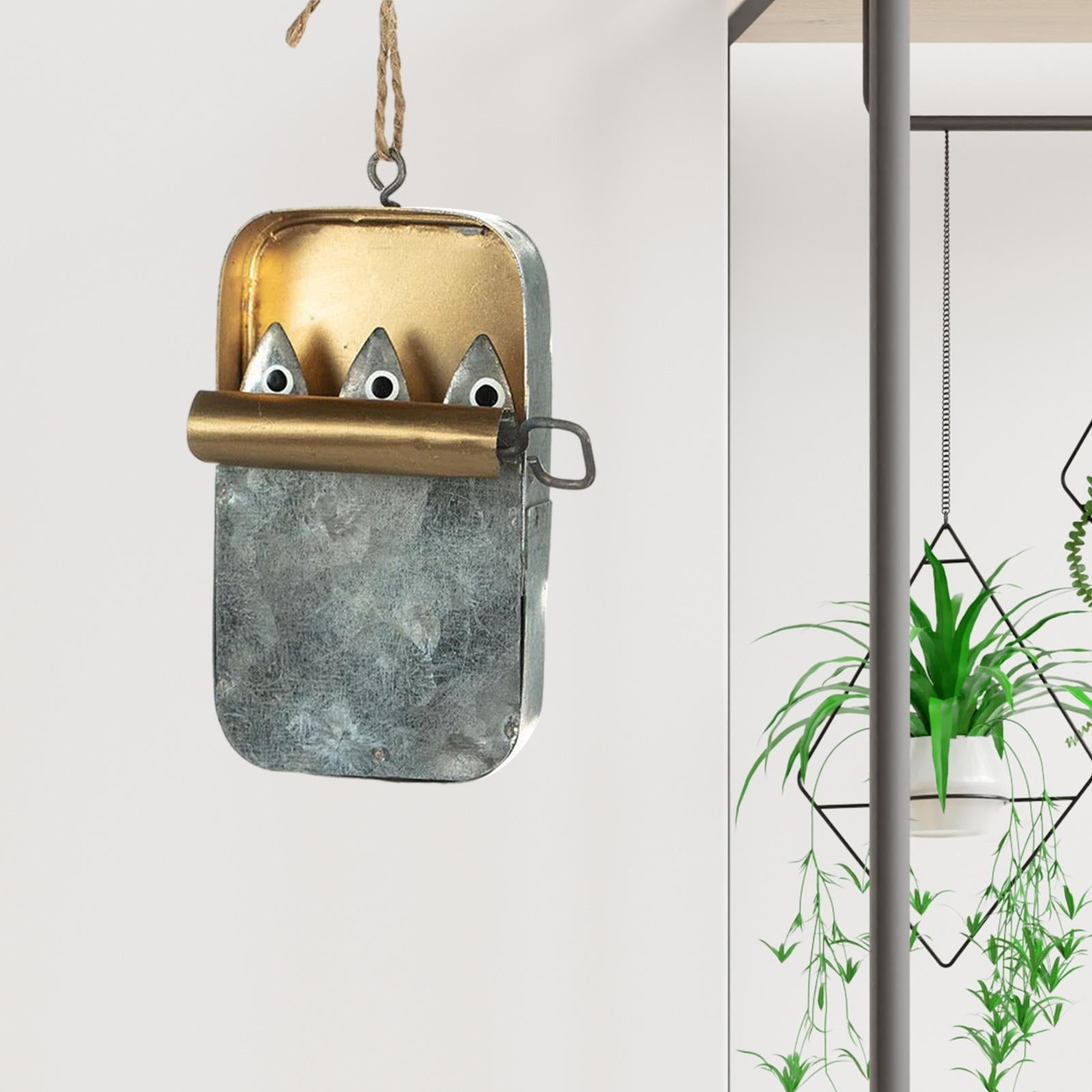 Sardine Can Pendant Funny Metal Tree Pendant for Living Room Walls Interiors
