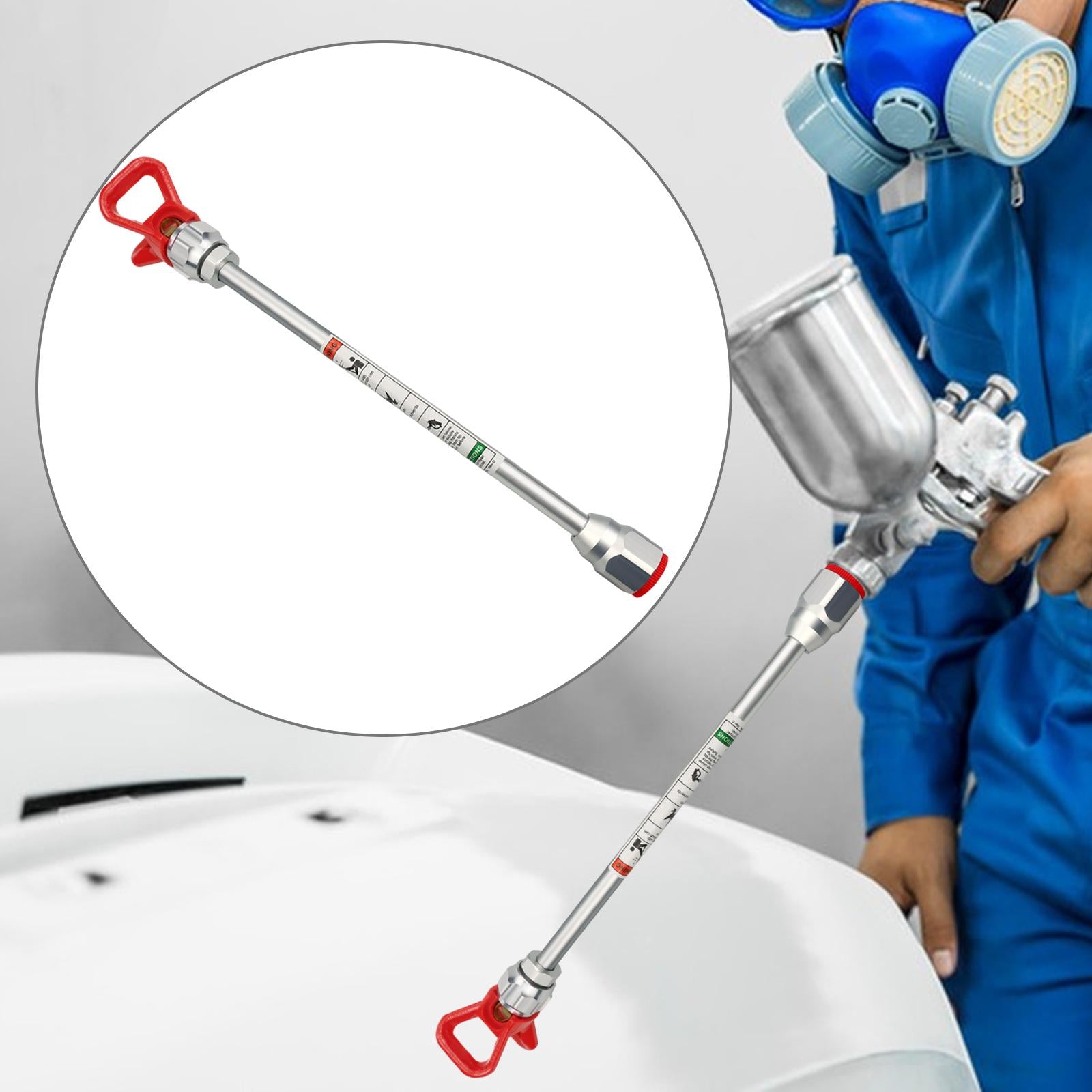 Airless Sprayer Extension Pole Rod Versatile Replace with Nozzle Holder 7/8 50cm"