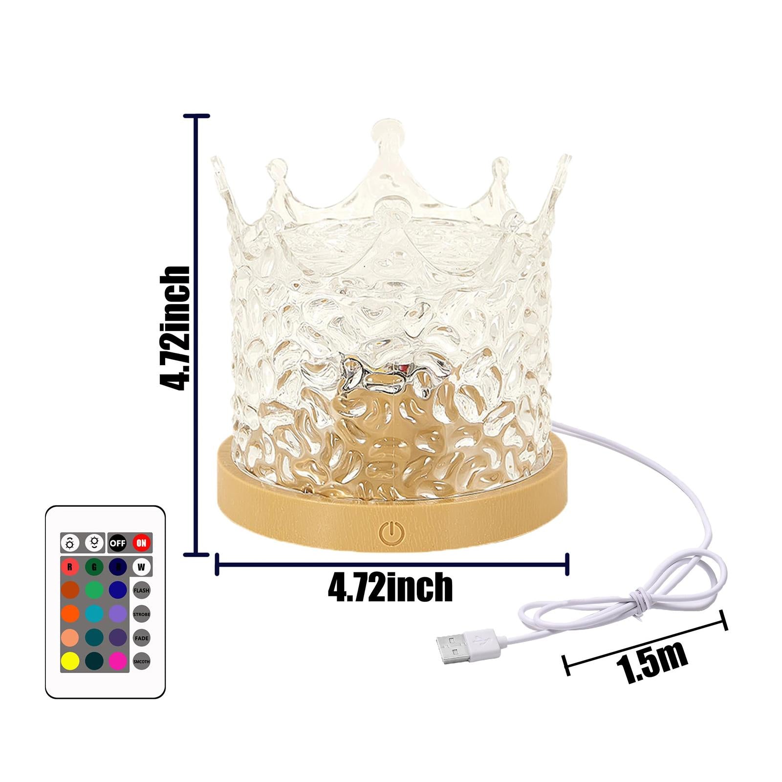 Mini Night Light Birthday Gift Atmosphere Light for Living Room Vlog Bedroom Crown