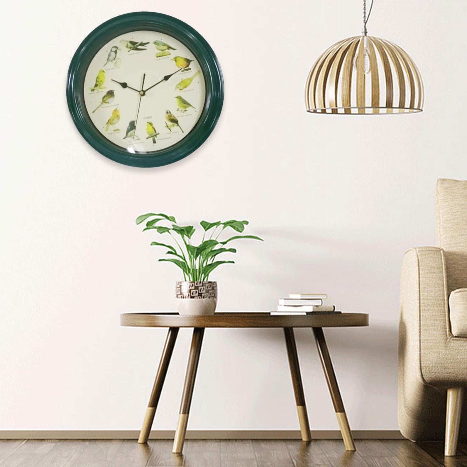 Singing Bird Wall Clock Modern Melody Clock for Dining Room Farmhouse Office