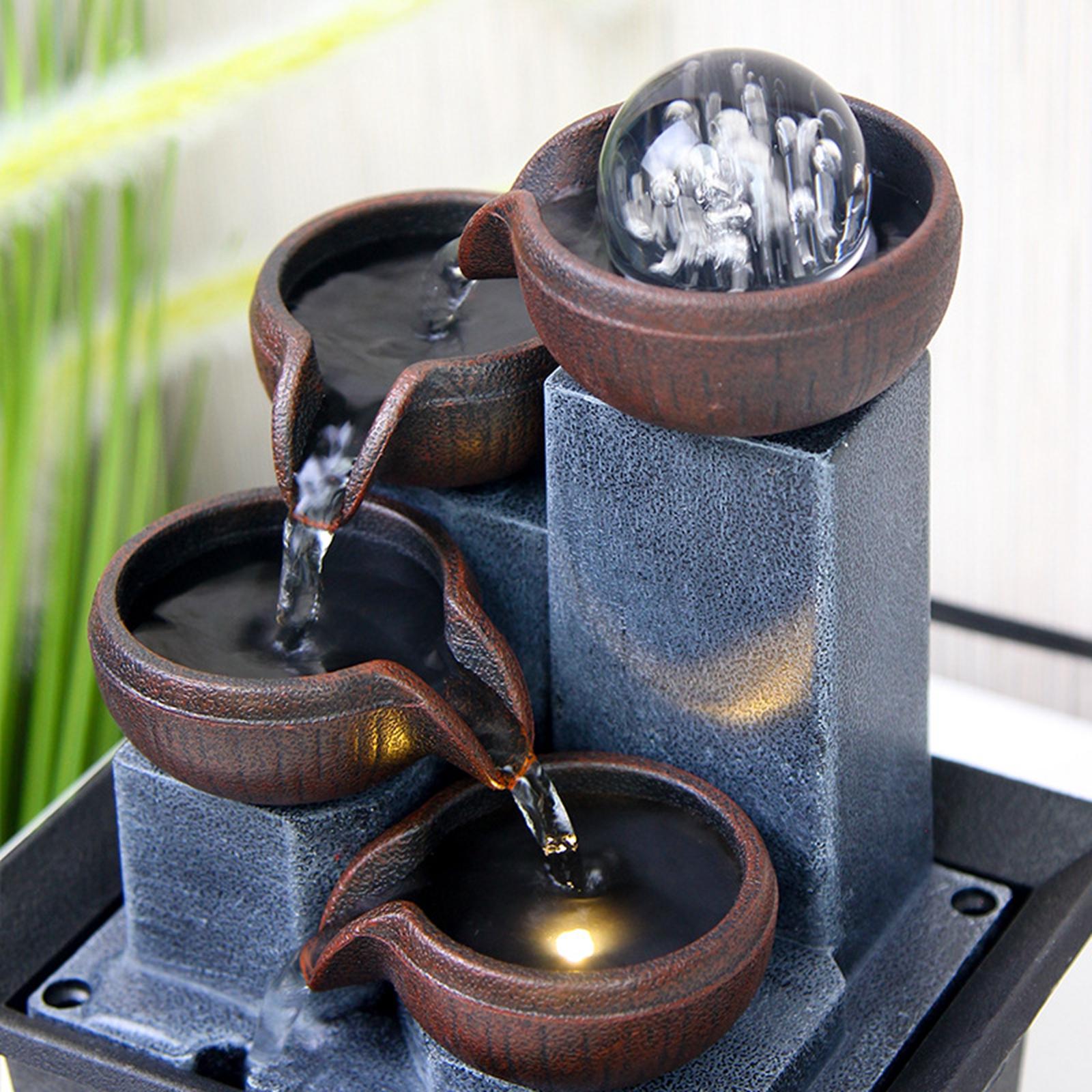 Tabletop Fountain Housewarming Meditation Desktop Indoor Waterfall Fountains
