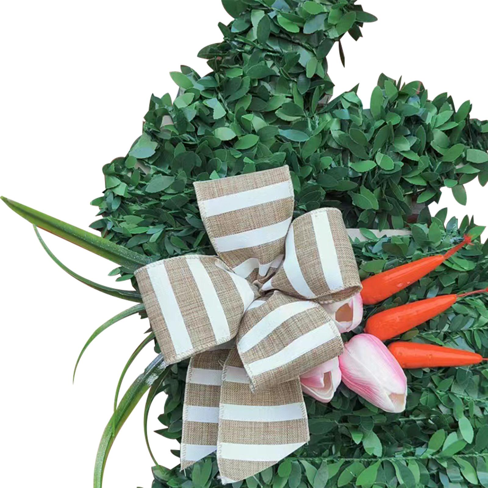 Easter Bunny Wreath Decorative Artificial Garland for Party Window Farmhouse