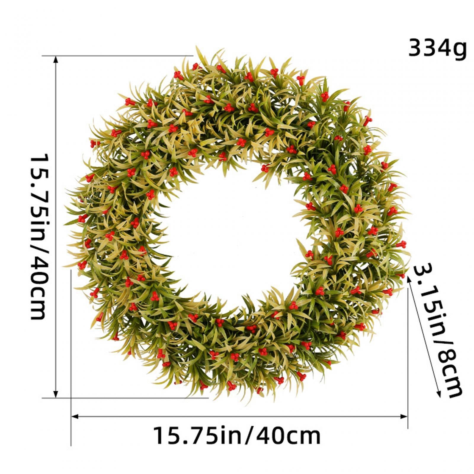Spring Wreath Front Door Greenery Wreath Office Holiday Artificial Red Berry