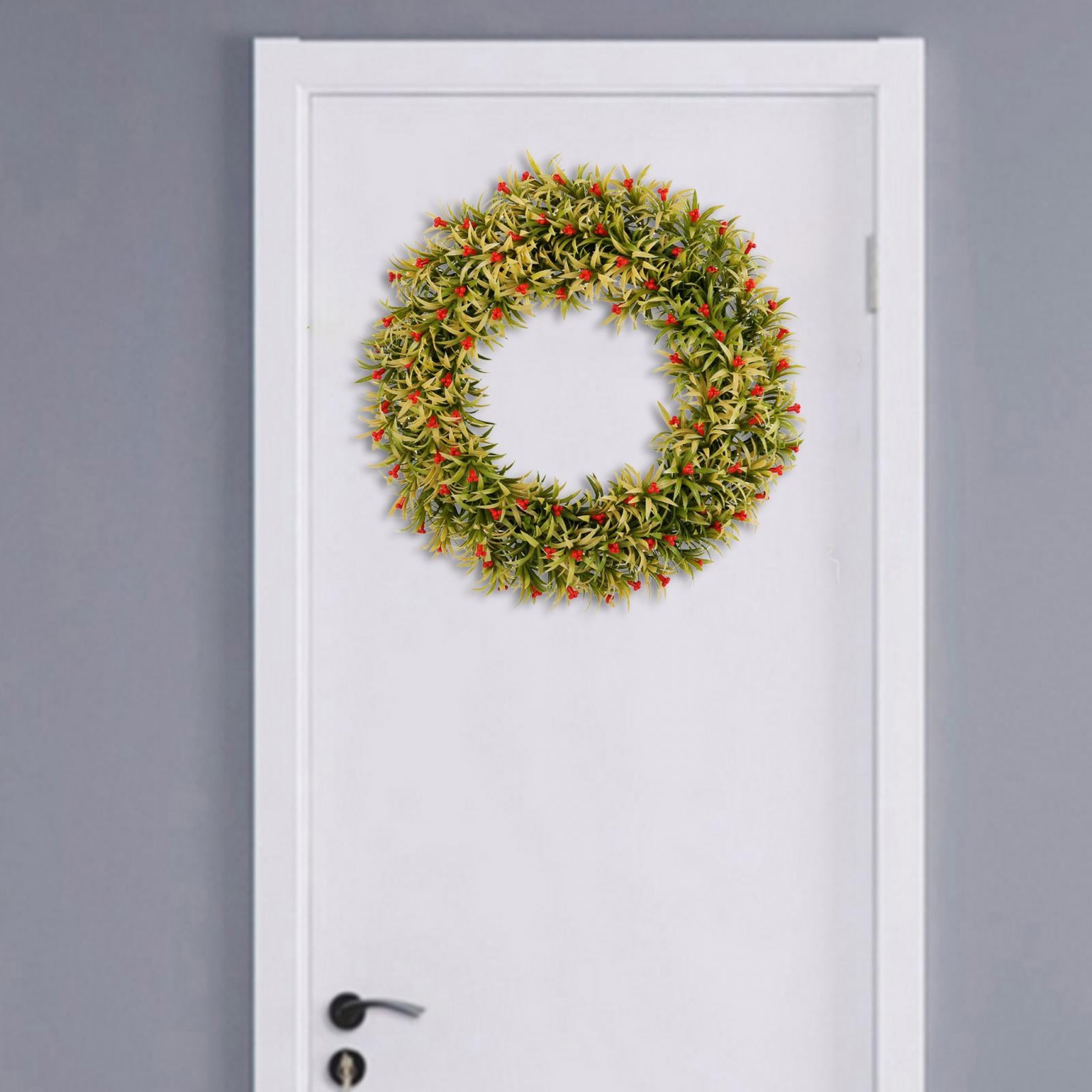 Spring Wreath Front Door Greenery Wreath Office Holiday Artificial Red Berry