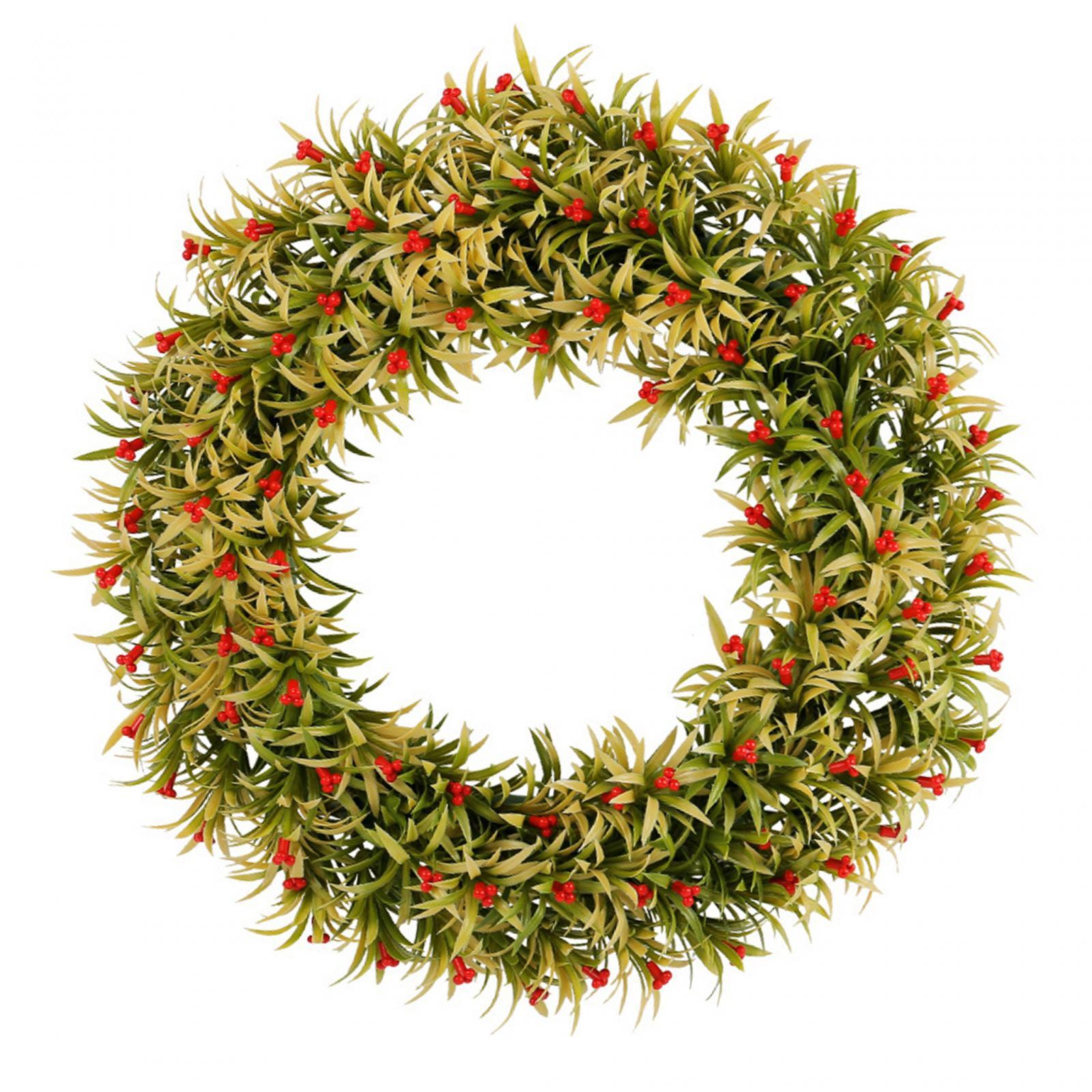 Spring Wreath Front Door Greenery Wreath Office Holiday Artificial Red Berry