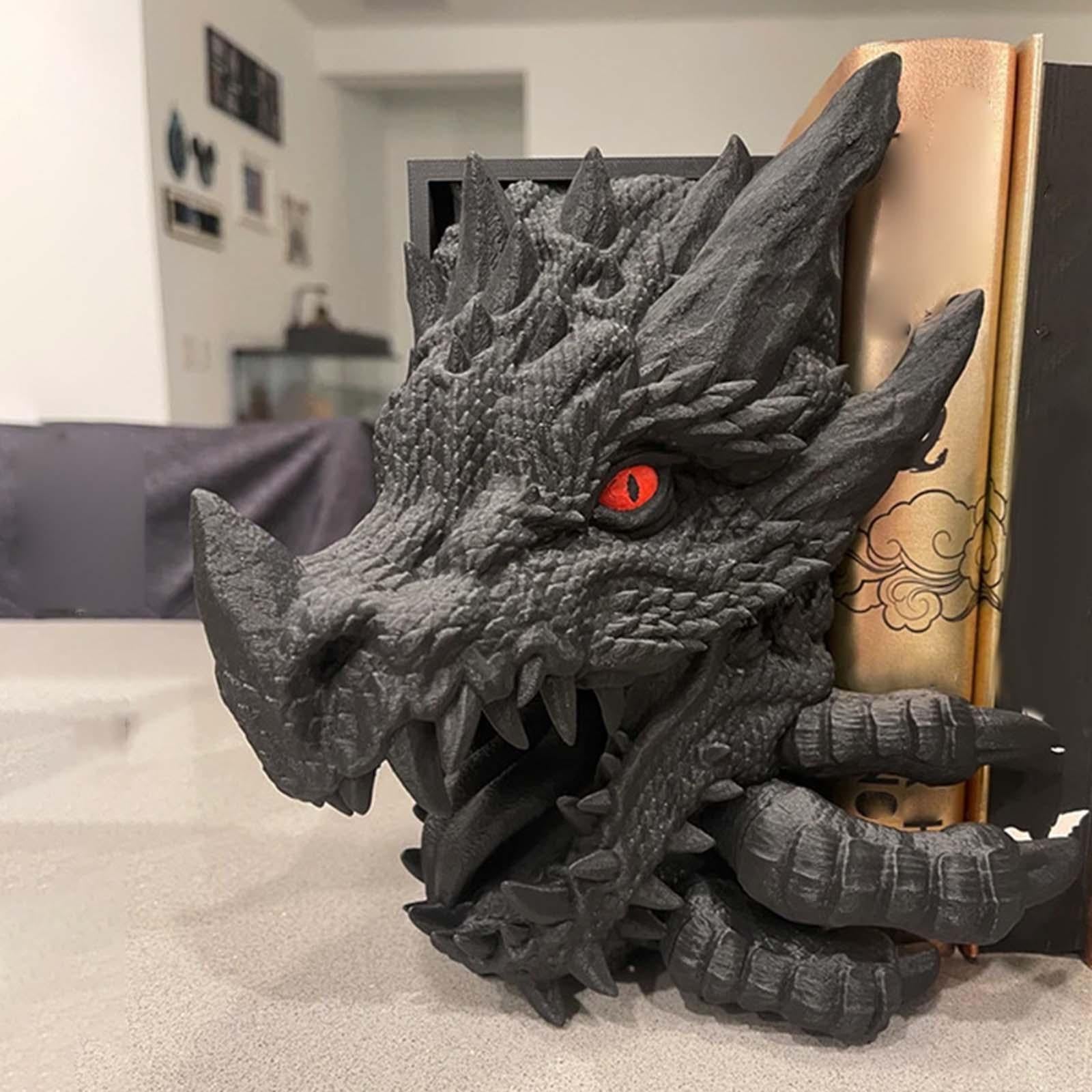 Dragon Statue Bookend Creative Desktop Ornament for Bookshelf Office Shelves
