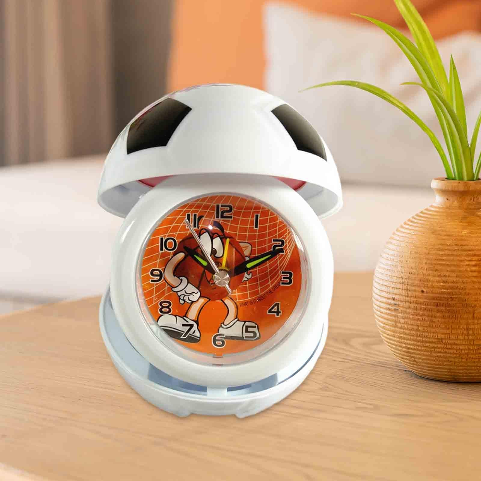 Table Clock Farmhouse Clock Mantel Clock for Bookshelf Bedside Tables Office White
