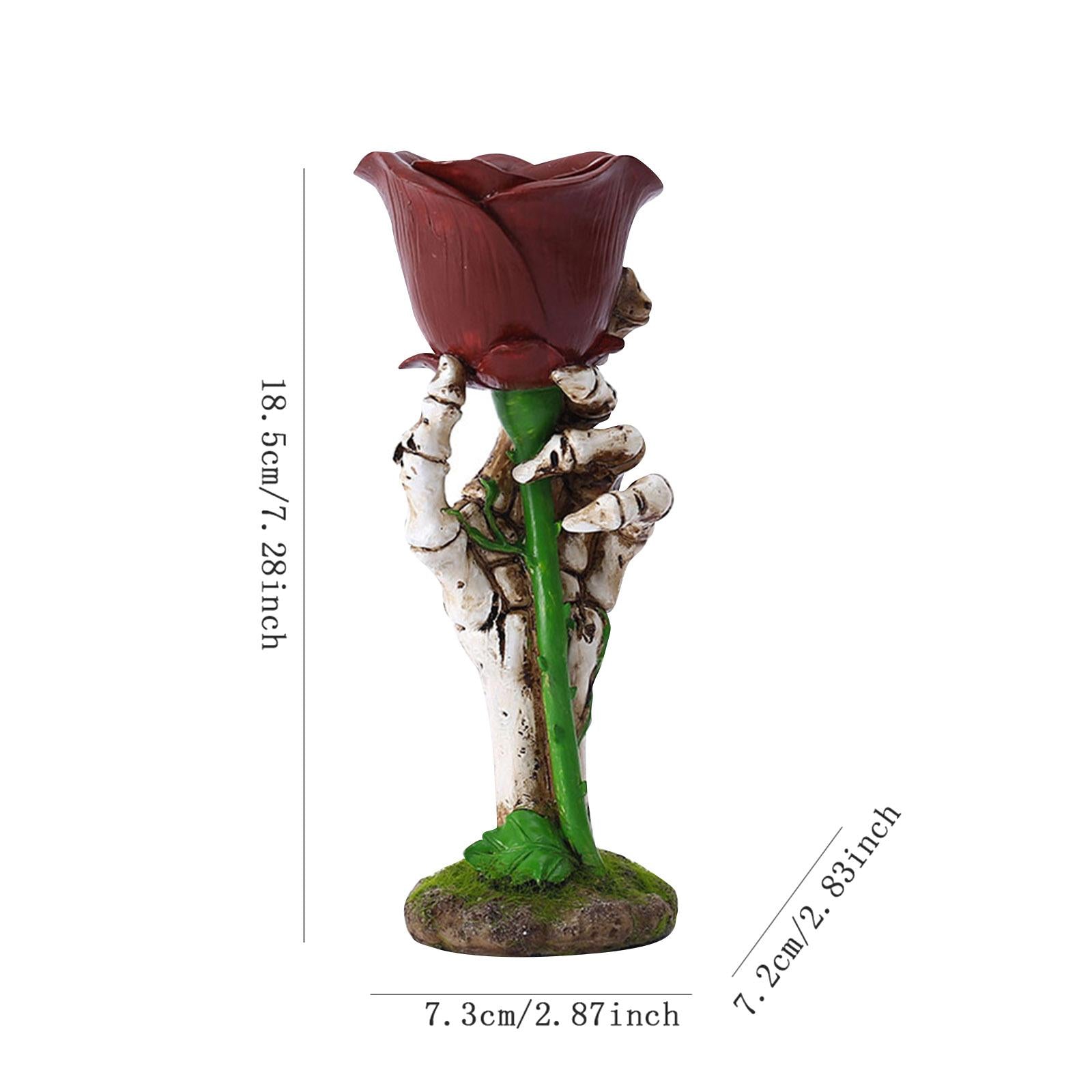 Rose Skeleton Hand Home Decoration Candlestick for Gift Halloween Party Home