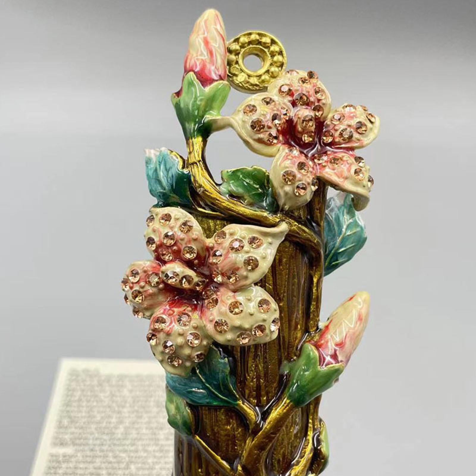 Mezuzah for Door Messianic Home Decor Floral Housewarming Gift Outside Metal