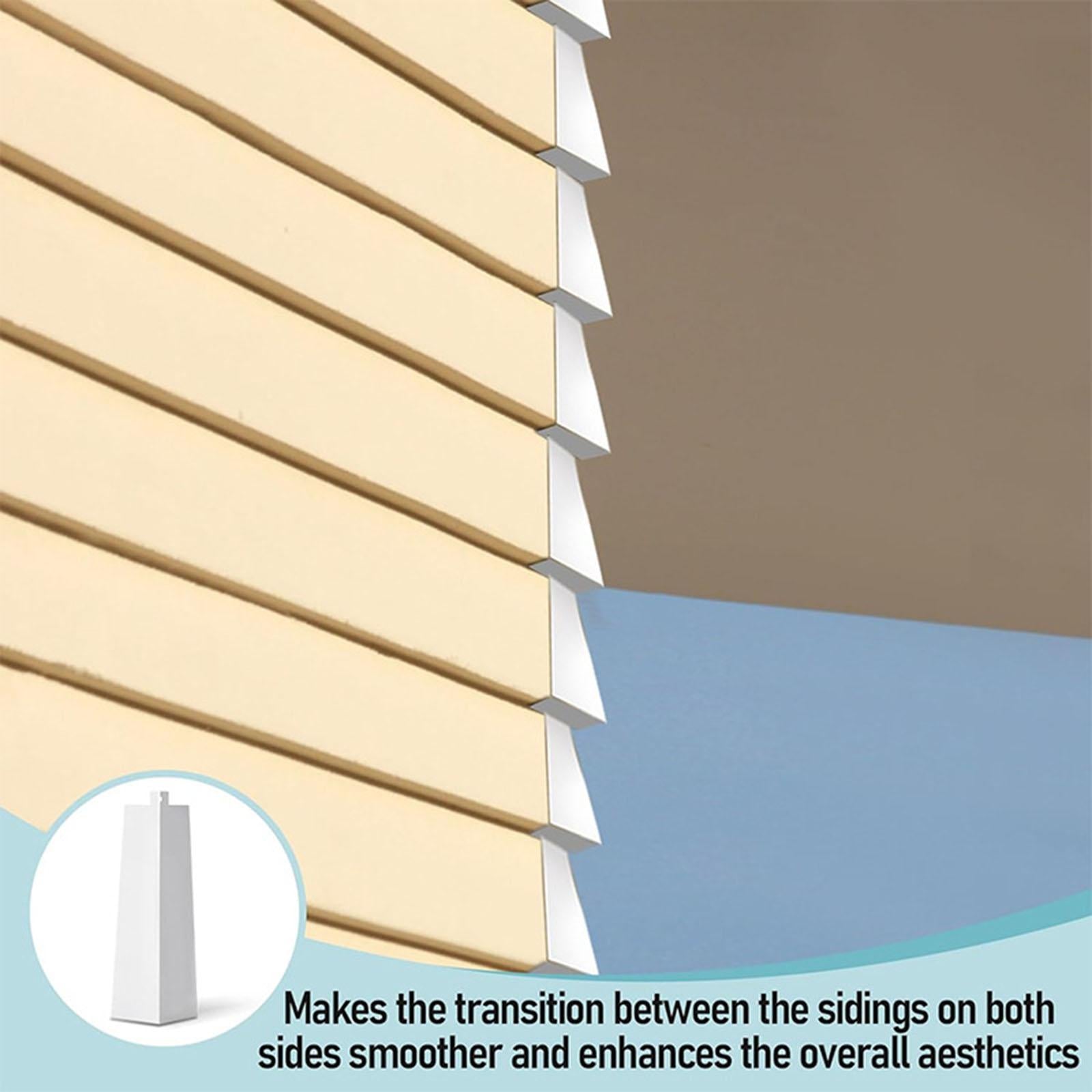 8 Pieces Outside Siding Corner Caps Metal Corner Guards Aluminum Siding Corner