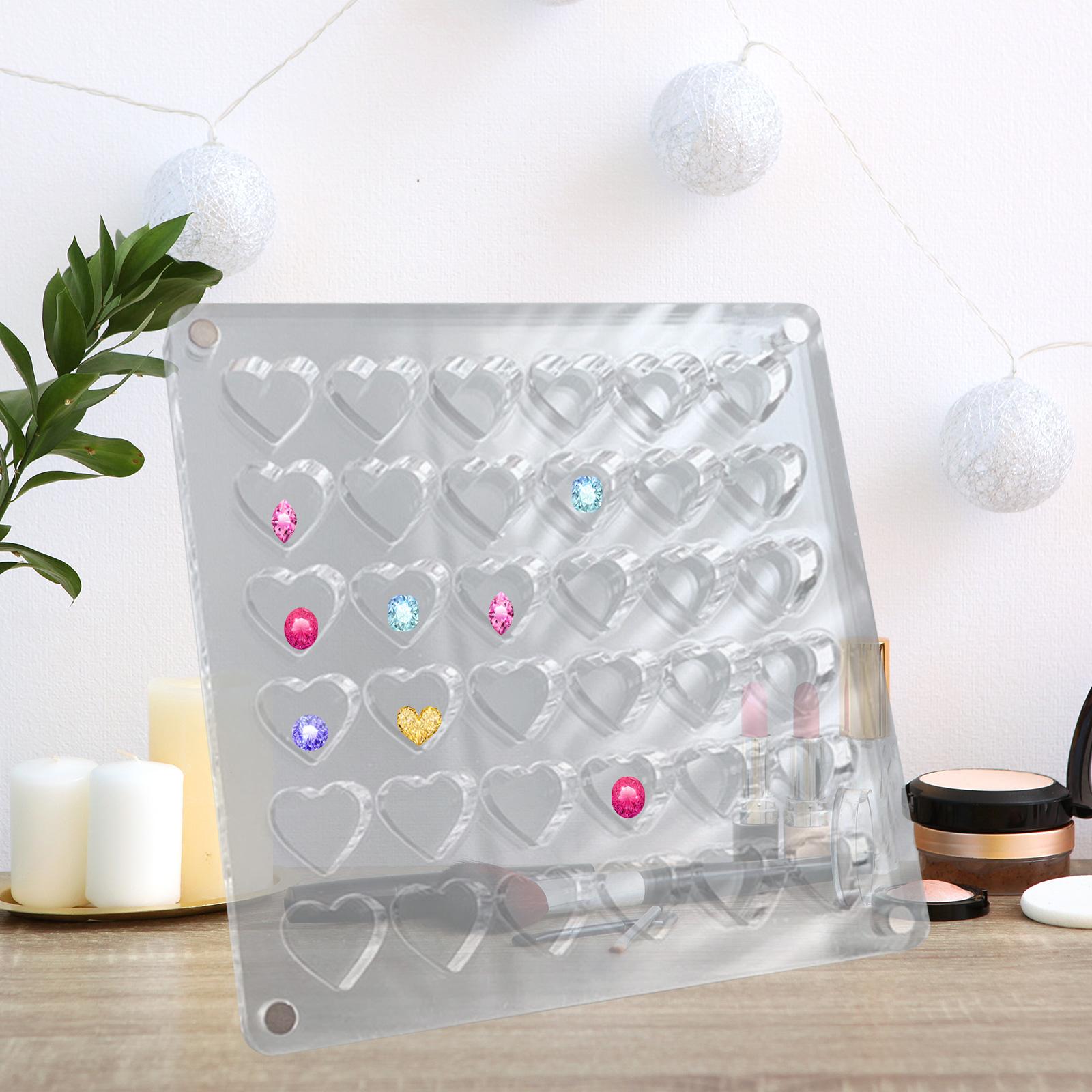 36 Small Compartments Clear Nail Tip Case Acrylic Jewelry Storage Box Holder