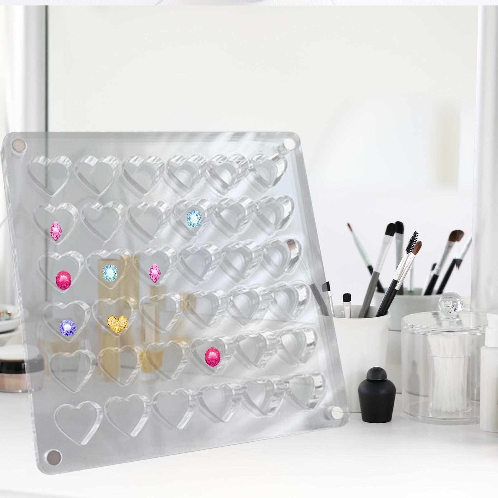 36 Small Compartments Clear Nail Tip Case Acrylic Jewelry Storage Box Holder