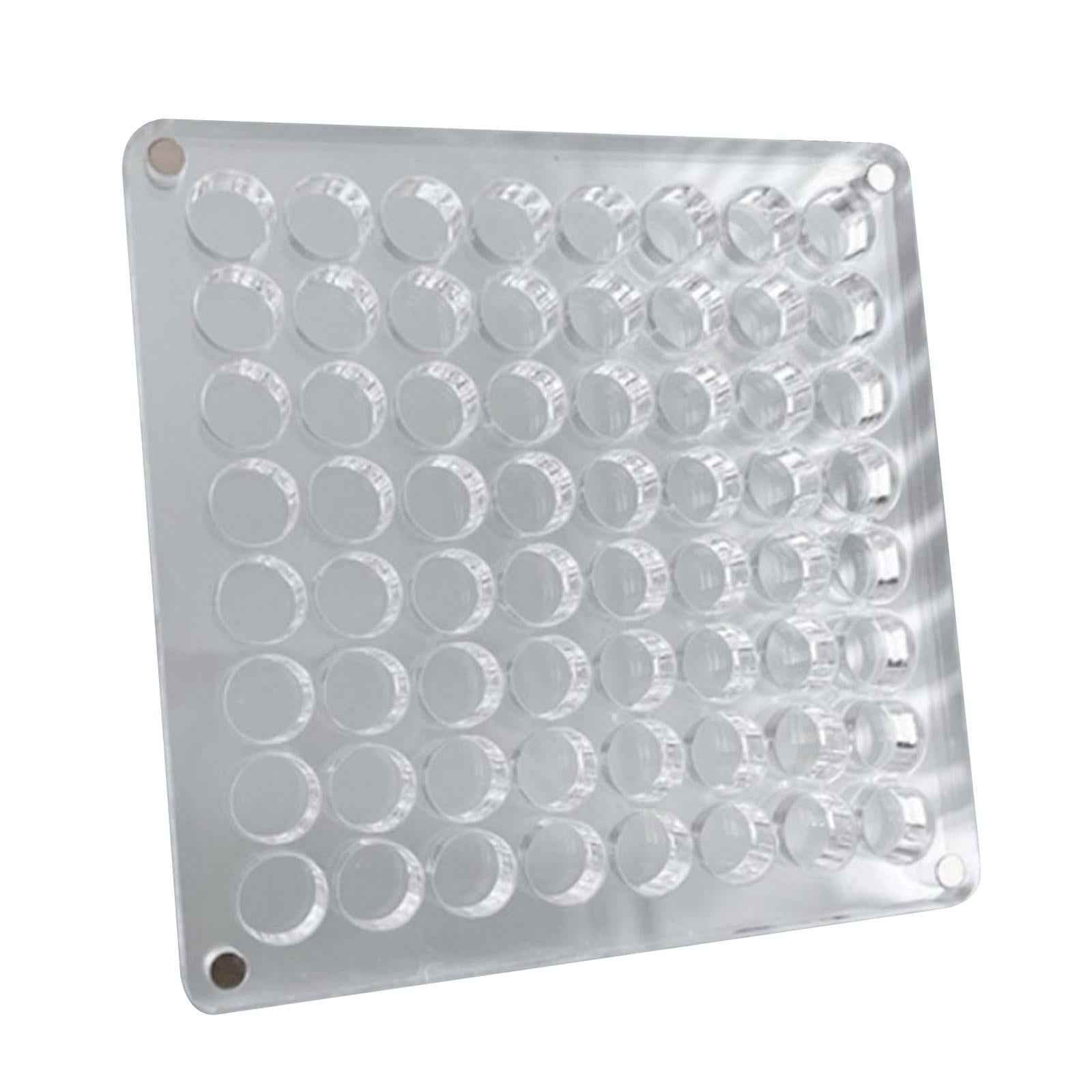 Acrylic Magnetic Seashell Display Box Multipurpose Travel Rhinestone Storage 64 Grids