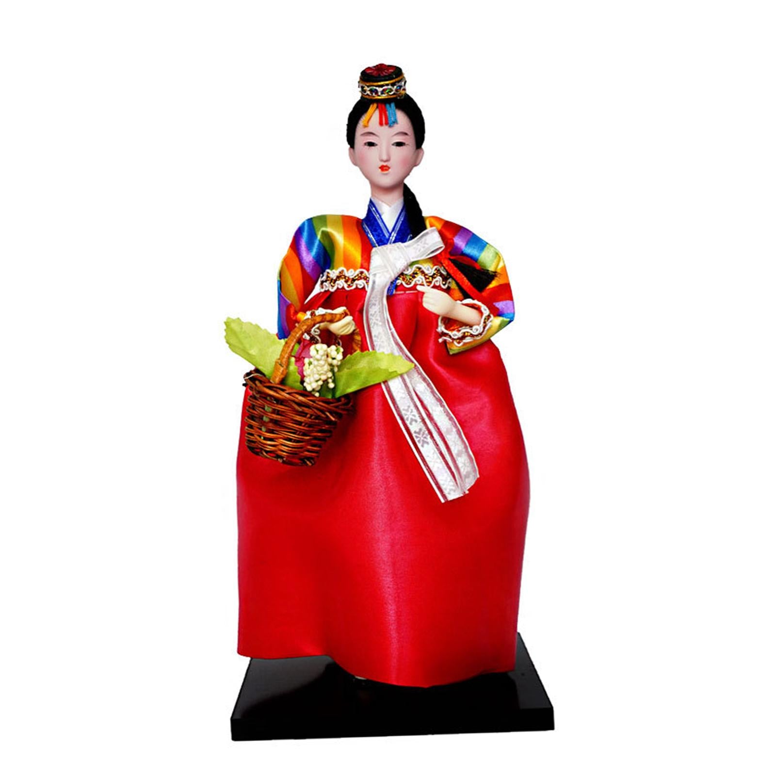 12 Korean Geisha Figurine Collectible Lady Sculpture for Indoor Space Decor"