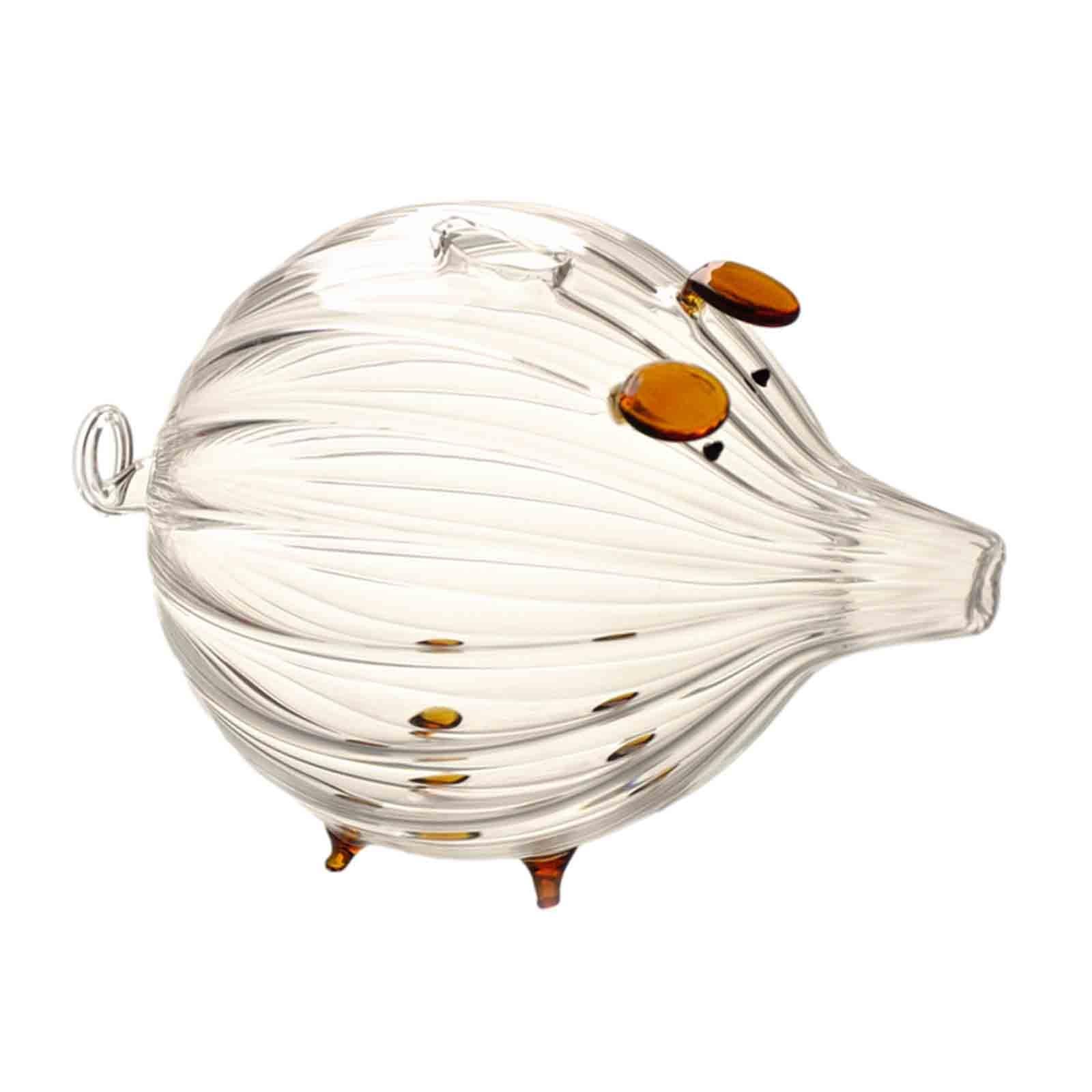 7x4.7inch Glass Piggy Bank Money Box Cute Child Saving Pot for Souvenir Gift