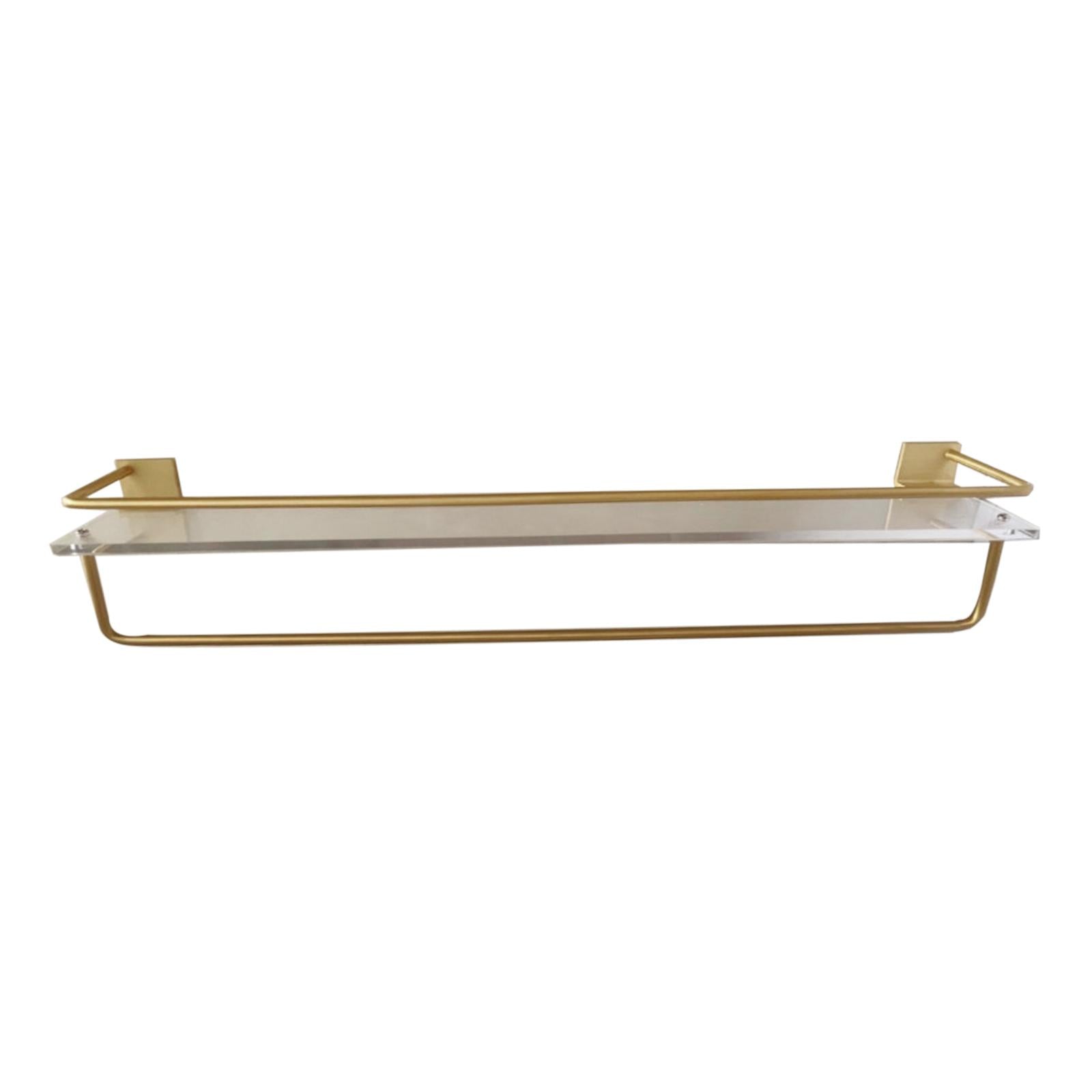Wall Mounted Bathroom Shelf Organizer with Hand Towel Bar for Toilet Storage