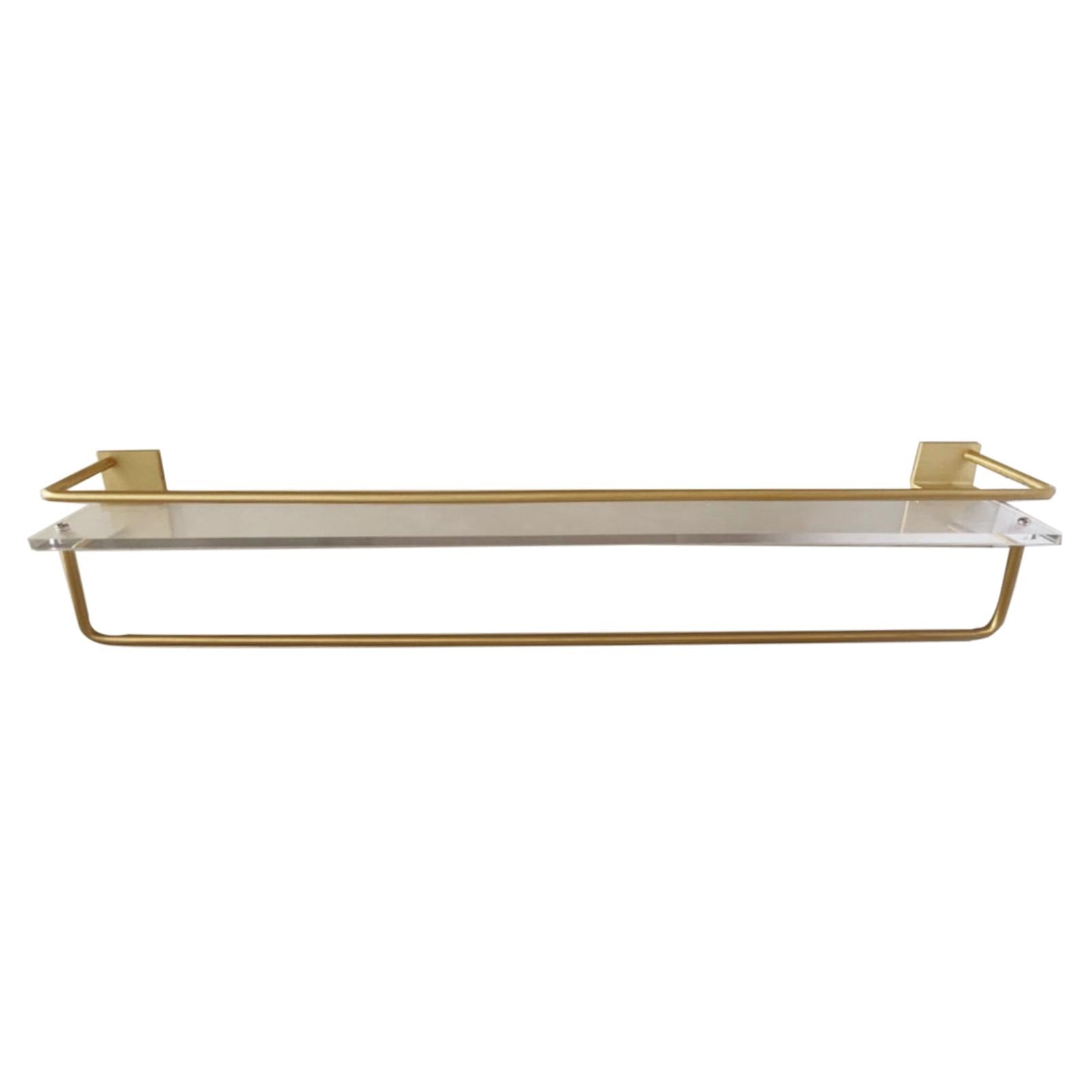 Wall Mounted Bathroom Shelf Organizer with Hand Towel Bar for Toilet Storage