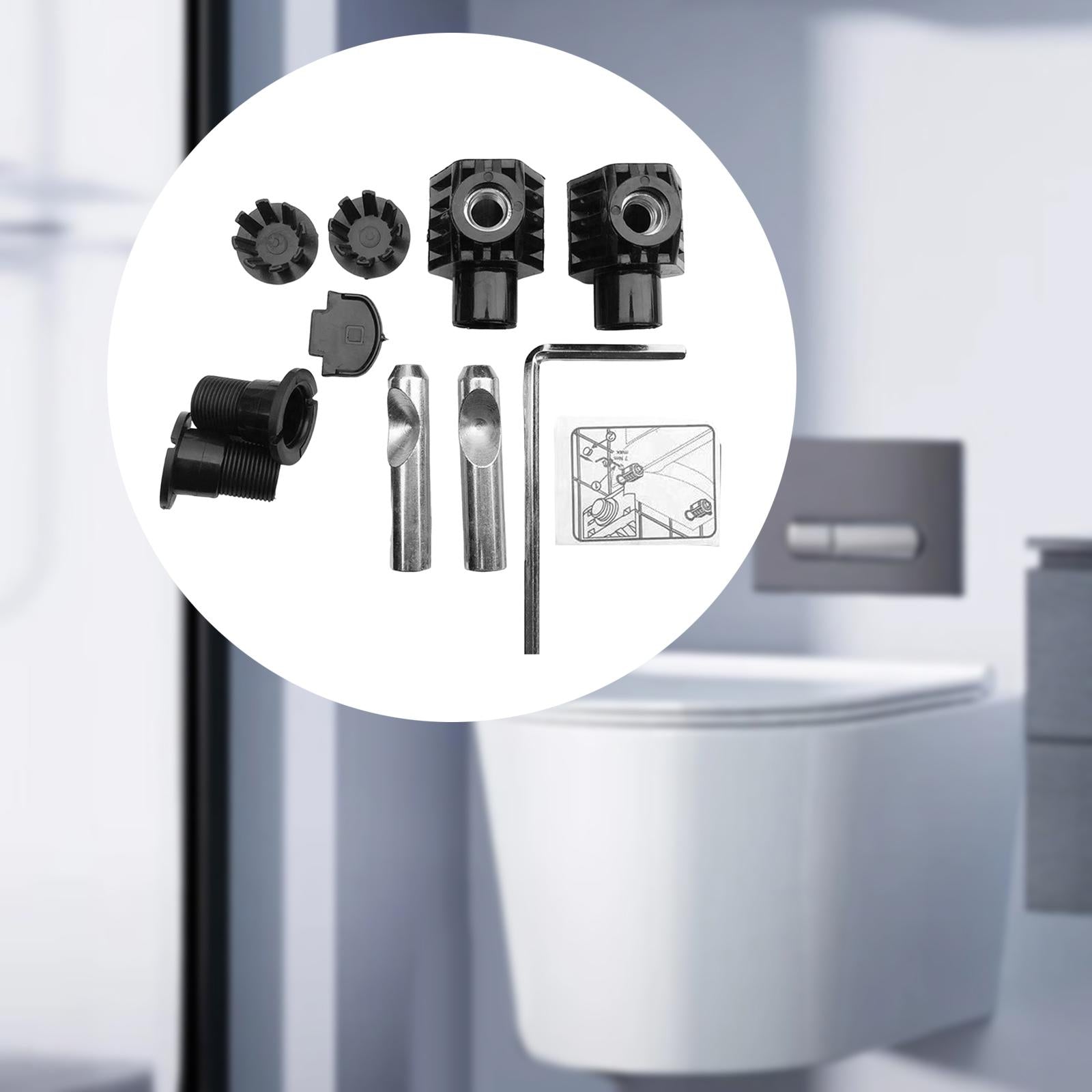 Wall Mounted Toilet Fixing Kits Heavy Duty Sturdy Hardware for Bathroom Home
