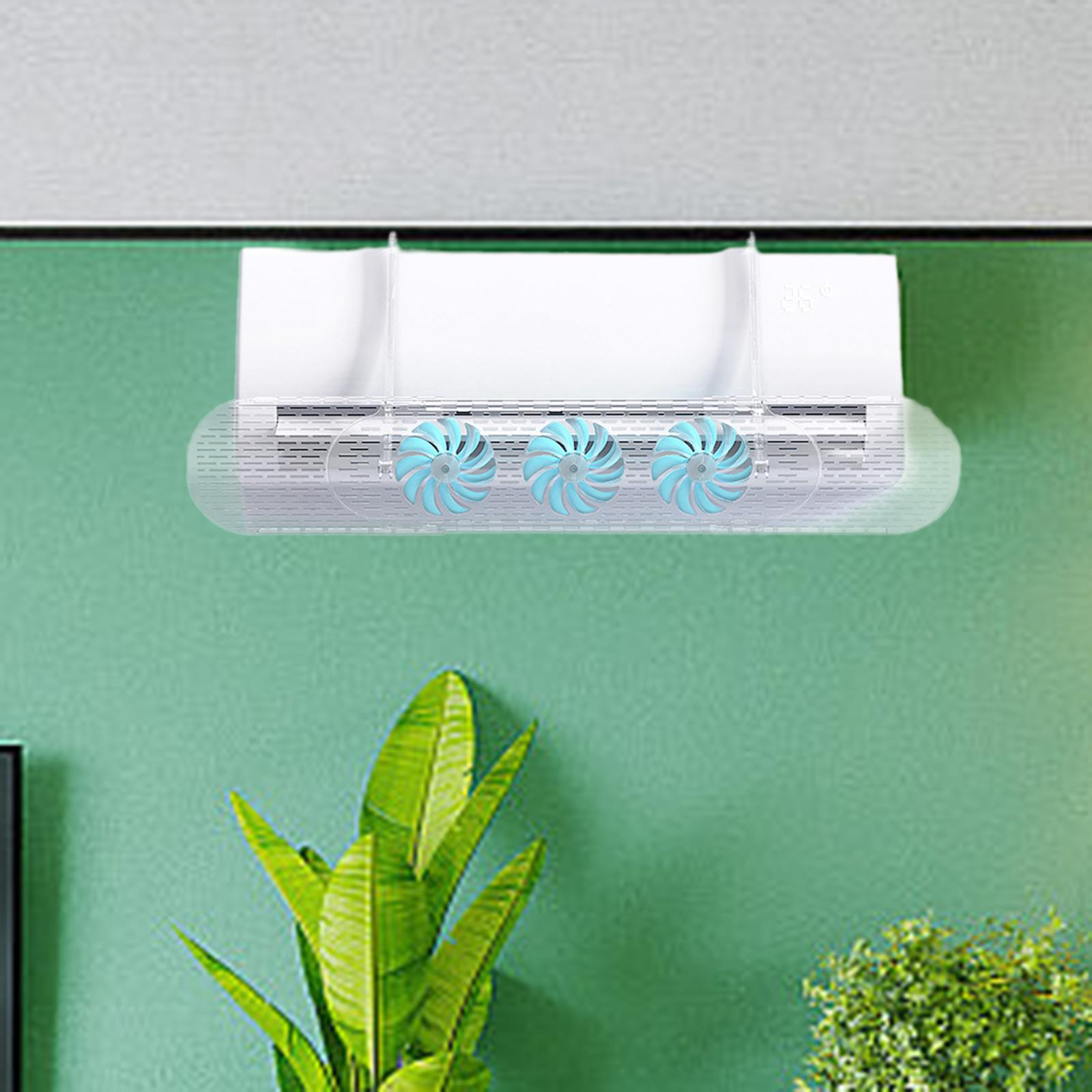 Retractable Air Conditioner Air Deflector Air Diverter Cover for Home Office Blue Fan Clear