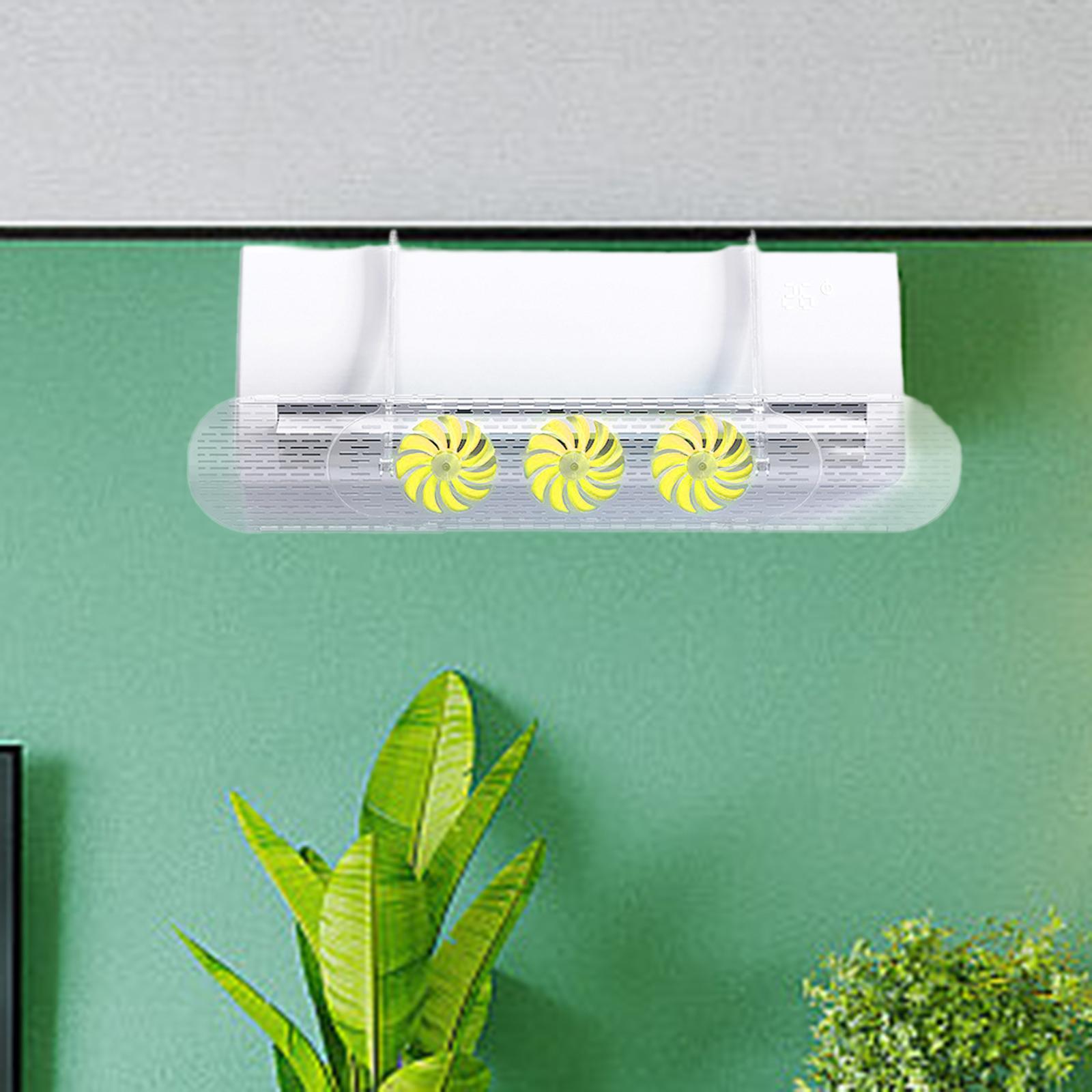 Retractable Air Conditioner Air Deflector Air Diverter Cover for Home Office Orange Fan Clear