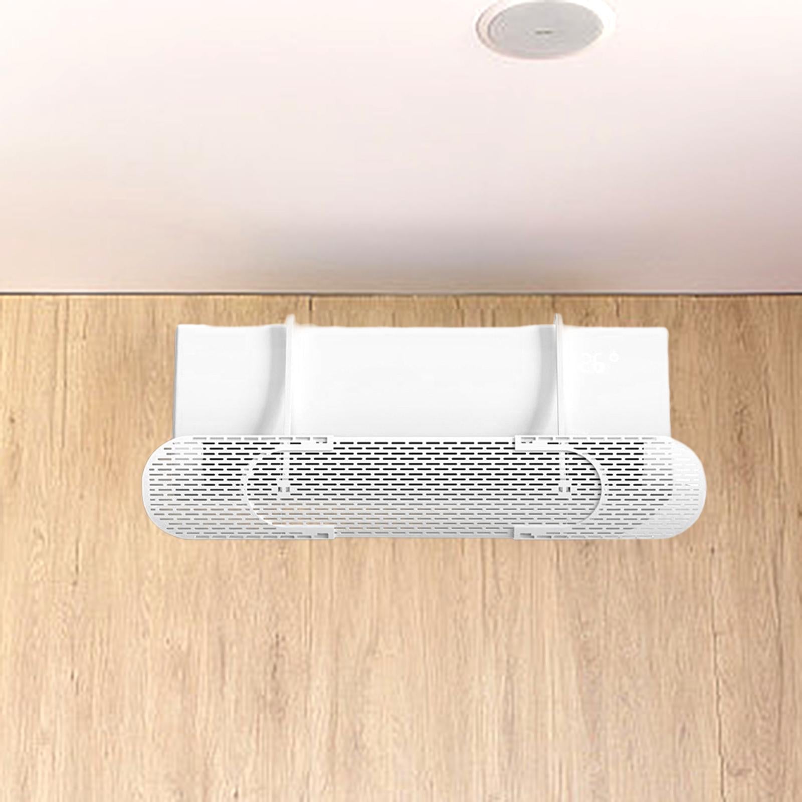 Retractable Air Conditioner Air Deflector Air Diverter Cover for Home Office No Fan White