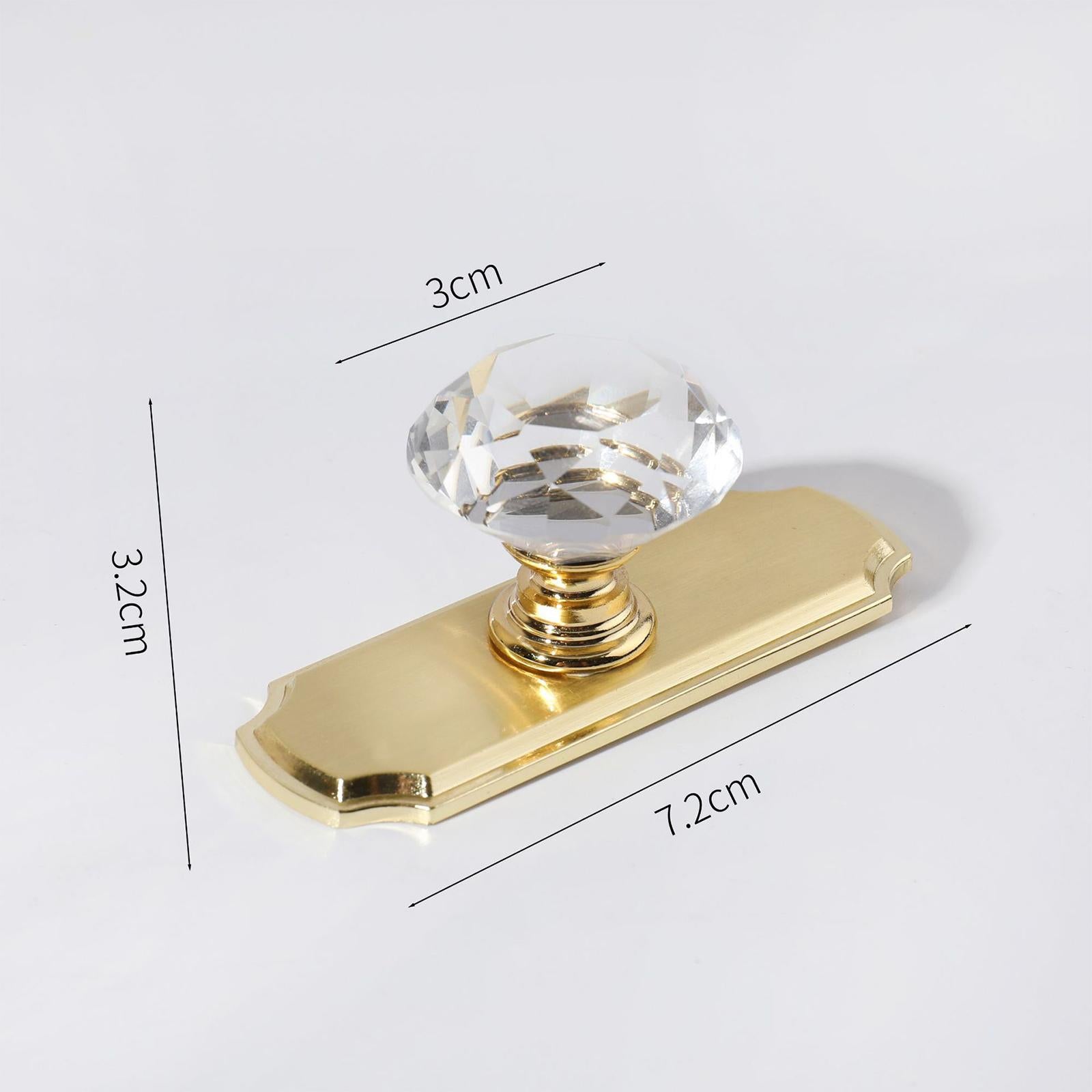 Cabinet Handle Rhinestone Bedside Table Handle for Bookcase Cupboard Dresser Gold