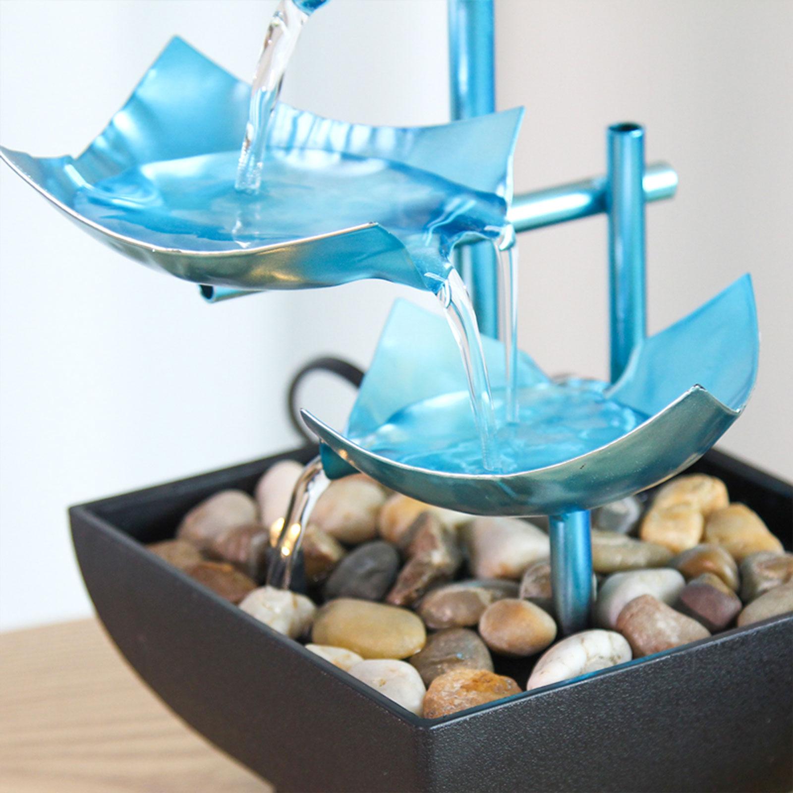 Indoor Desk Waterfall Indoor Living Room Tabletop Water Fountain with Lights