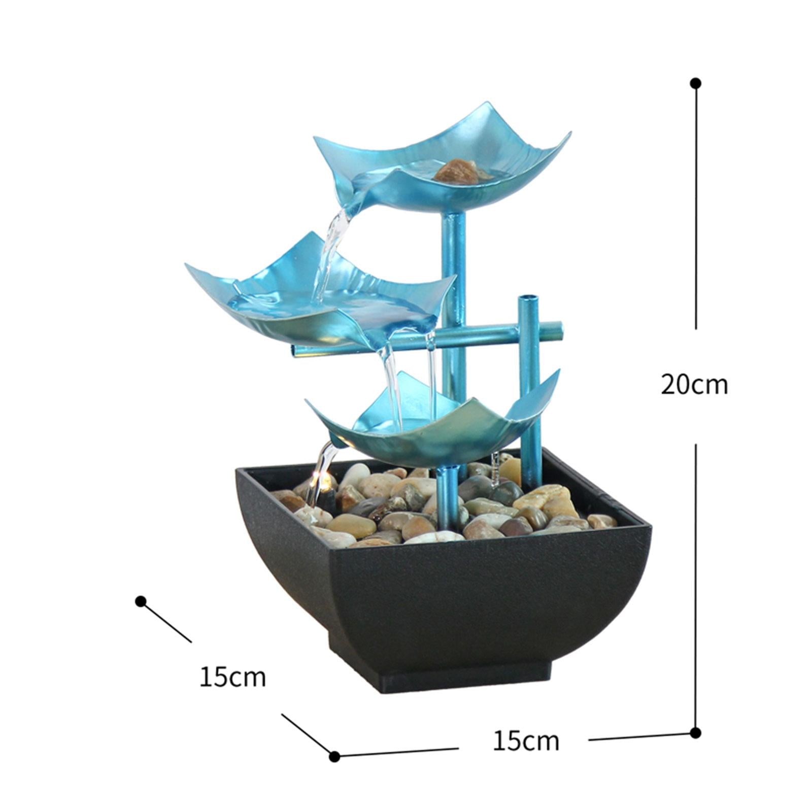 Indoor Desk Waterfall Indoor Living Room Tabletop Water Fountain with Lights