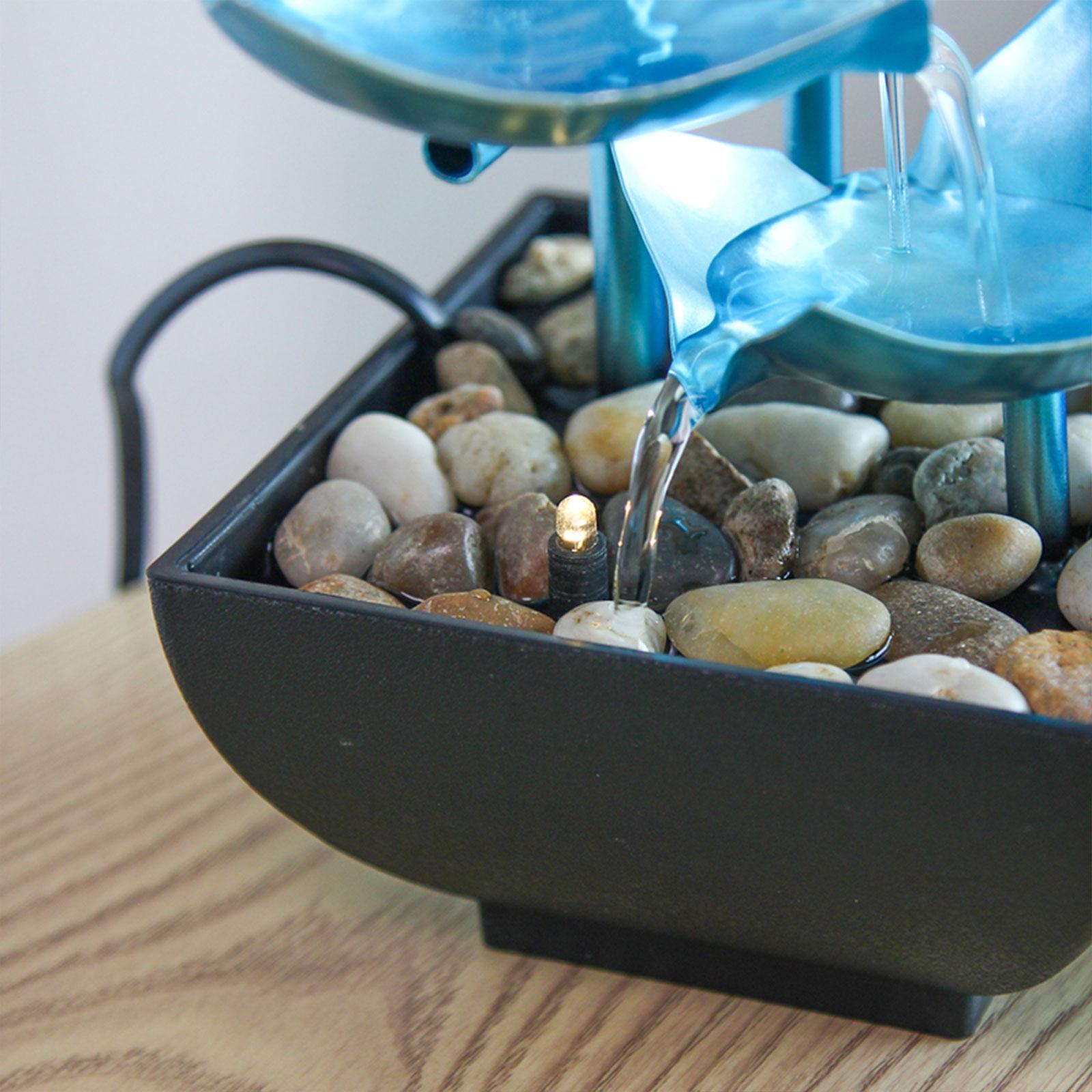 Indoor Desk Waterfall Indoor Living Room Tabletop Water Fountain with Lights