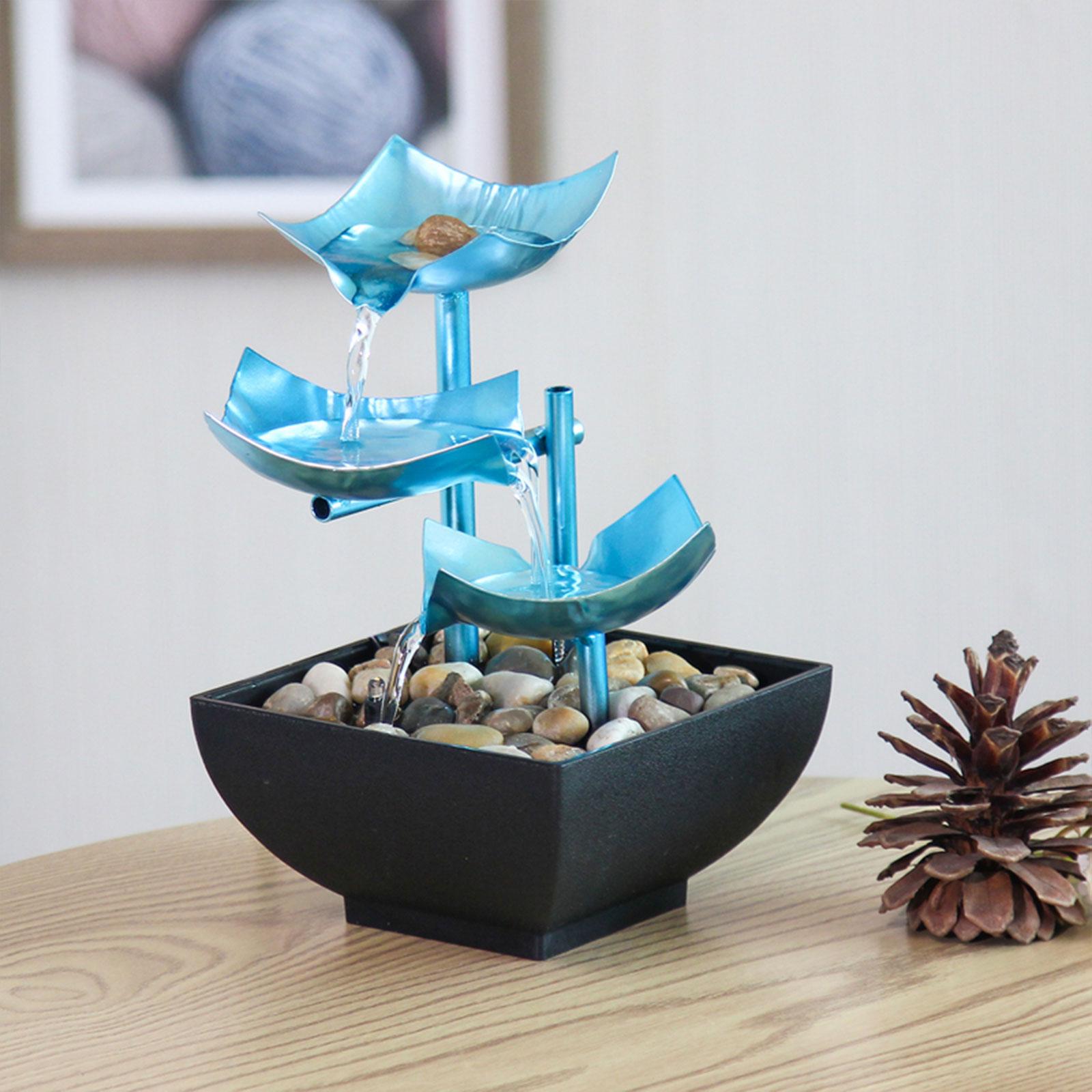 Indoor Desk Waterfall Indoor Living Room Tabletop Water Fountain with Lights