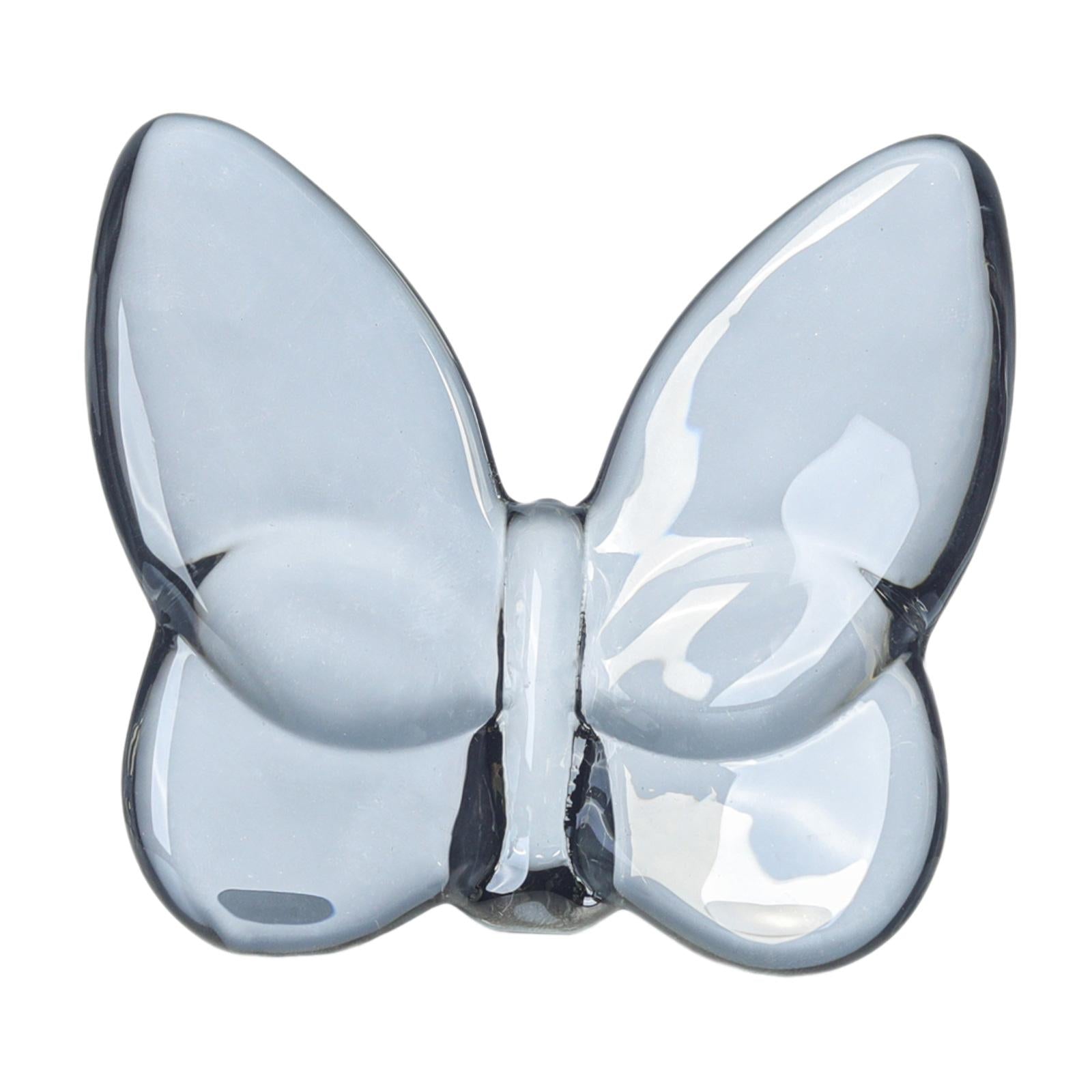 Crystal Butterfly Figurine Flying Butterfly Figurine for Living Room Bedroom big gray