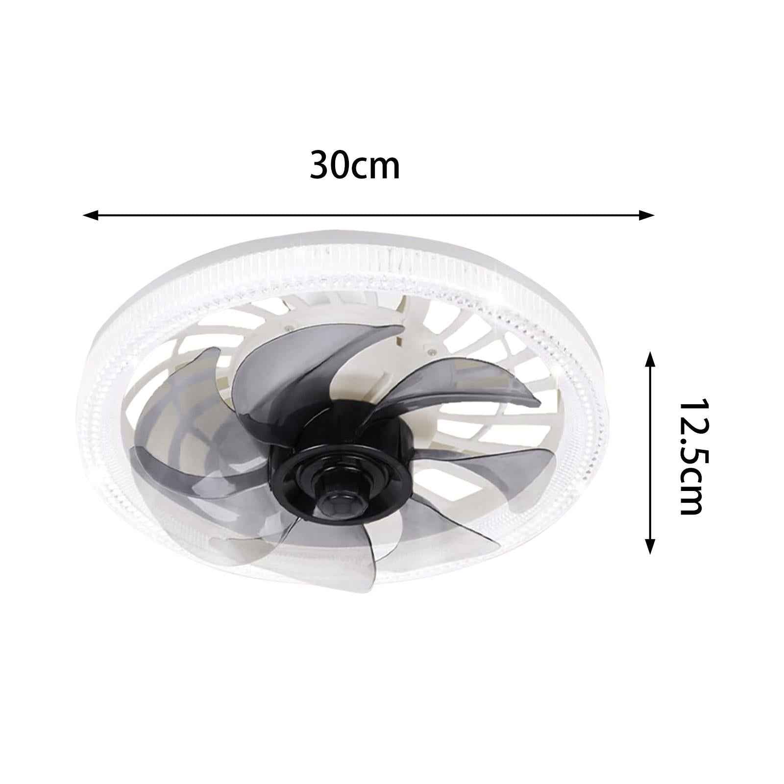 Ceiling Fan with Light Mute with Remote Fan Lamp for Office Home Dining Room White