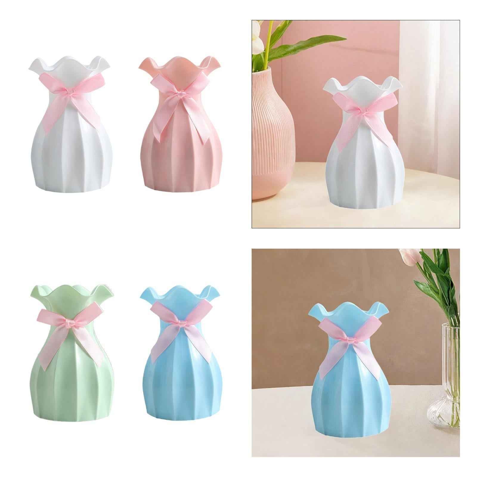 Minimalist Vase Decorative European Style Vase for Bedroom Shelf Living Room white