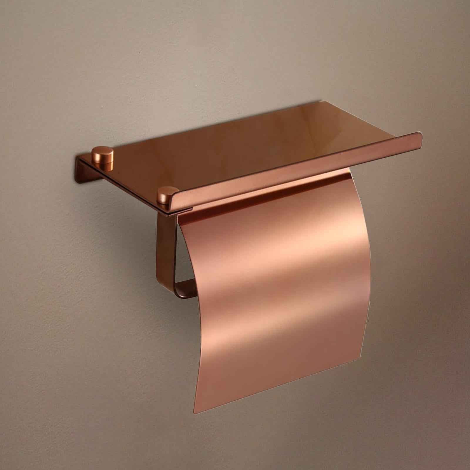 Toilet Paper Holder Wall Mount Anti Splashing Water Toilet Paper Roll Holder rose gold