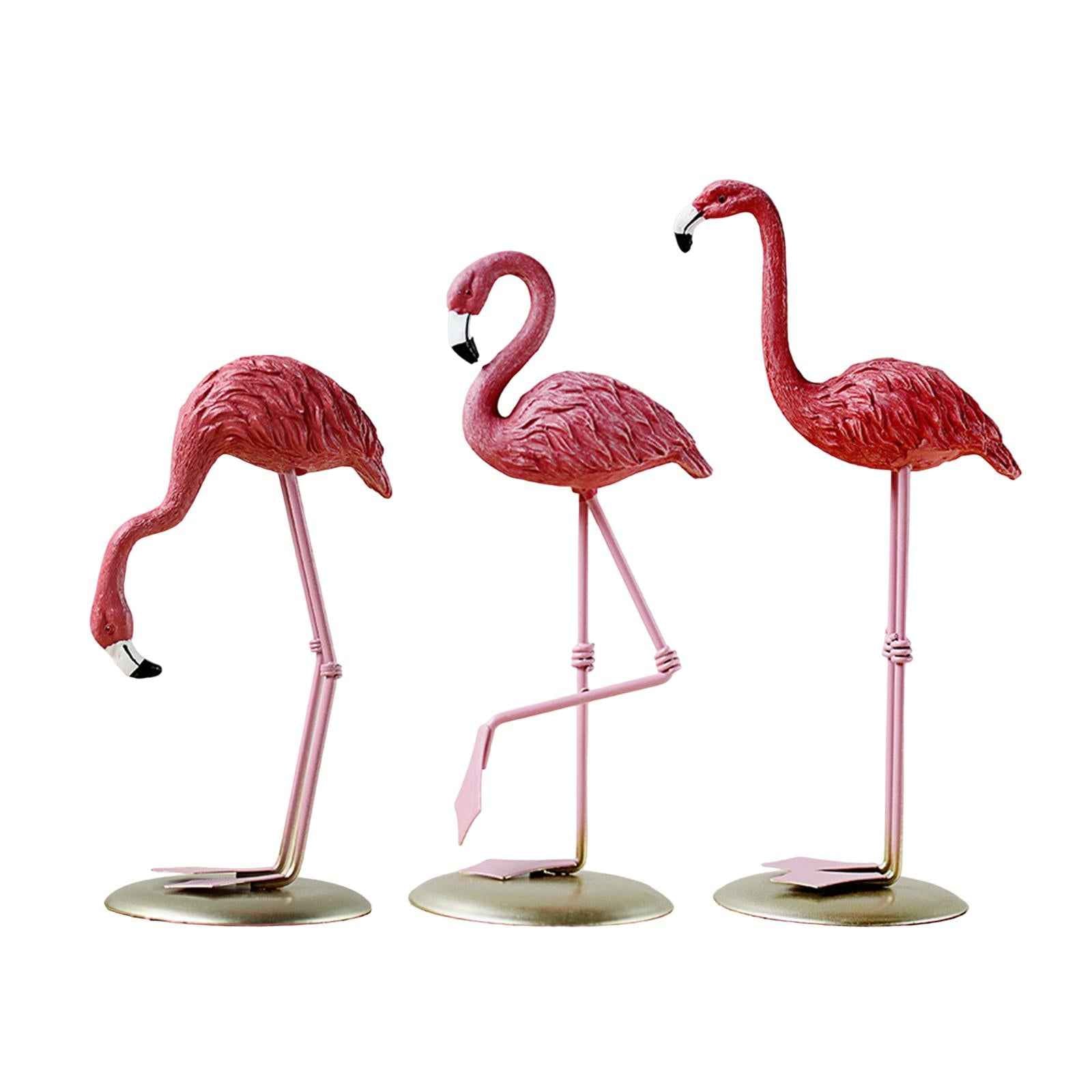 Flamingo Statue Figure Ornament Resin Figurines for Living Room Cafe Wedding Lift Foot