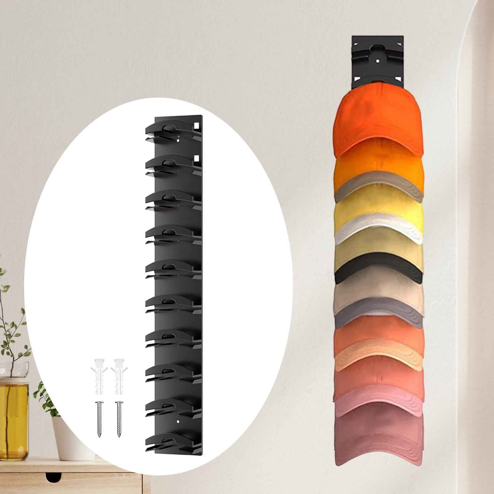 Baseball Caps Organizer Stand Cap Display Holder for Bedroom Closet Entrance Black